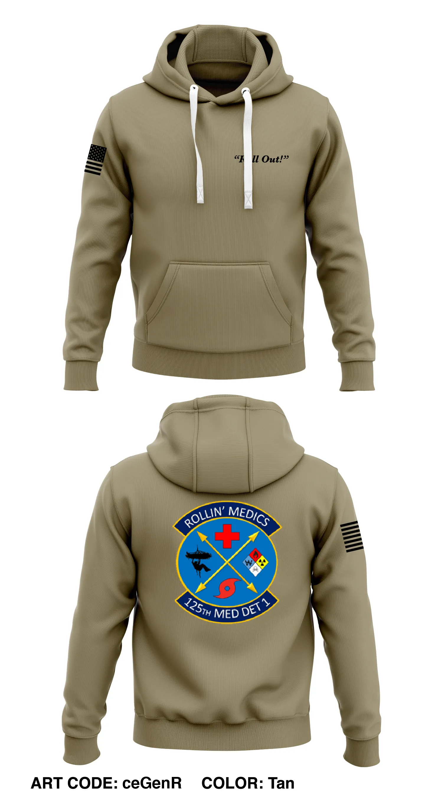 125 MDG Det 1 Store 1  Core Men's Hooded Performance Sweatshirt - ceGenR