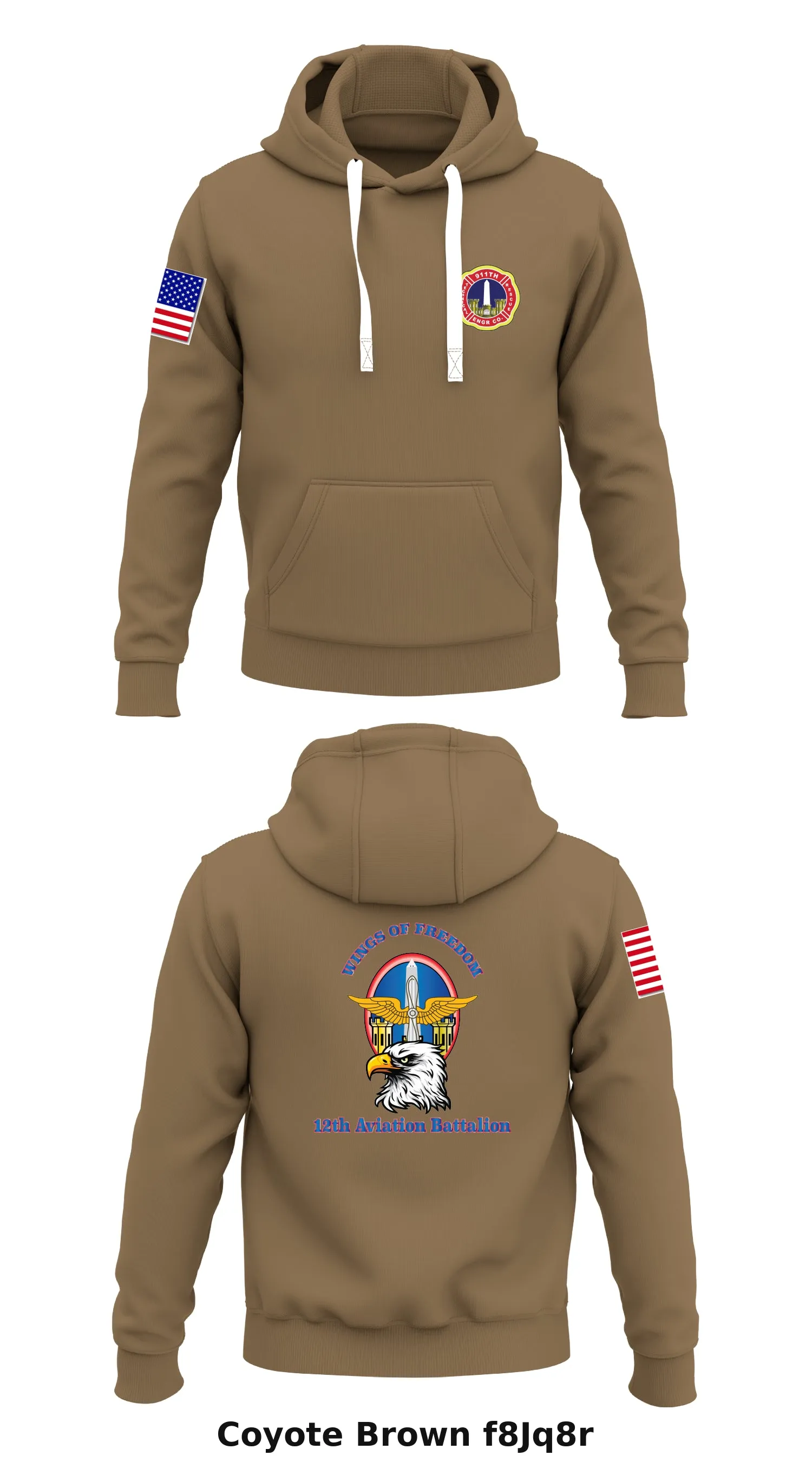 12th Aviation Battalion Store 1  Core Men's Hooded Performance Sweatshirt - f8Jq8r