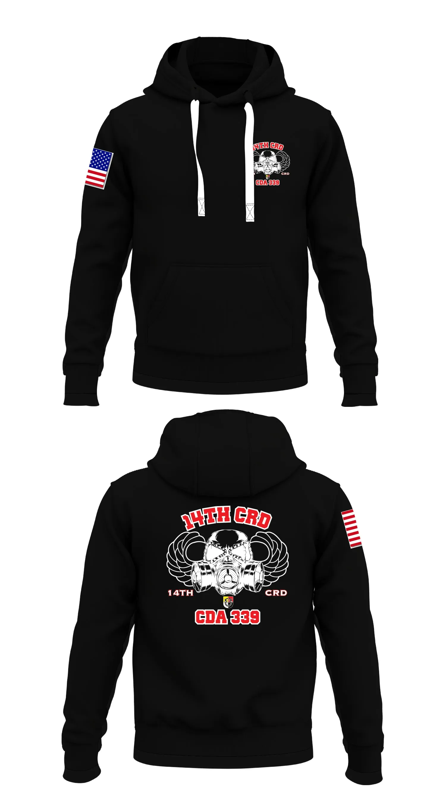 14th CRD  Core Men's Hooded Performance Sweatshirt - 59335457831