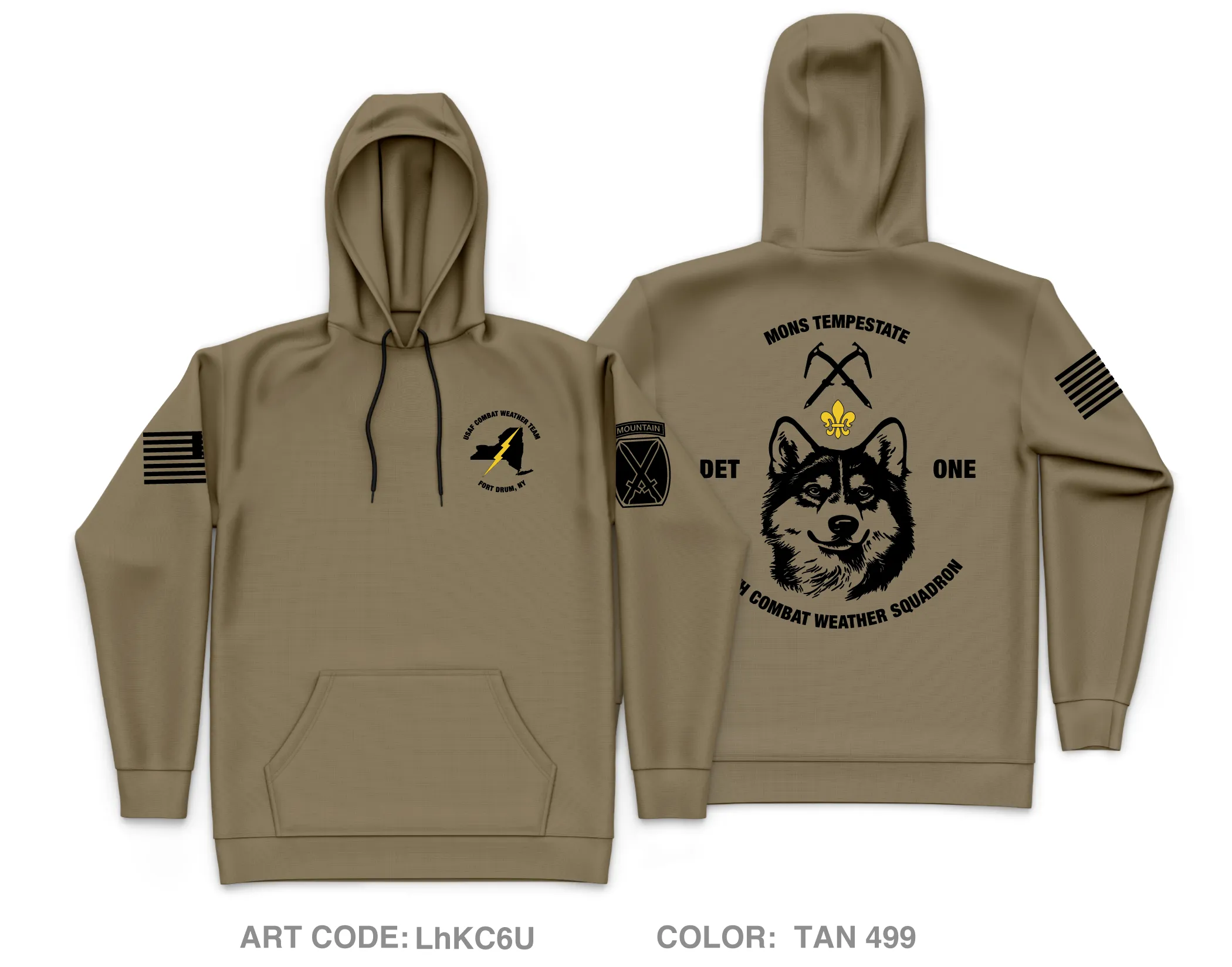 18th Combat Weather Squadron Detachment 1 Core Men's Hooded Performance Sweatshirt - LhKC6U