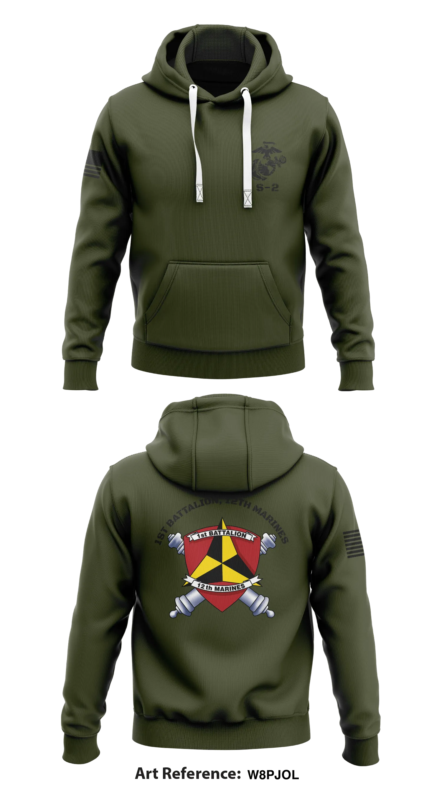 1st Battalion, 12th Marines Store 1  Core Men's Hooded Performance Sweatshirt - w8PjOl