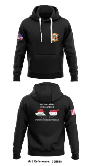 1st battalion 4th Marines Store 1  Core Men's Hooded Performance Sweatshirt - C9EsZ8