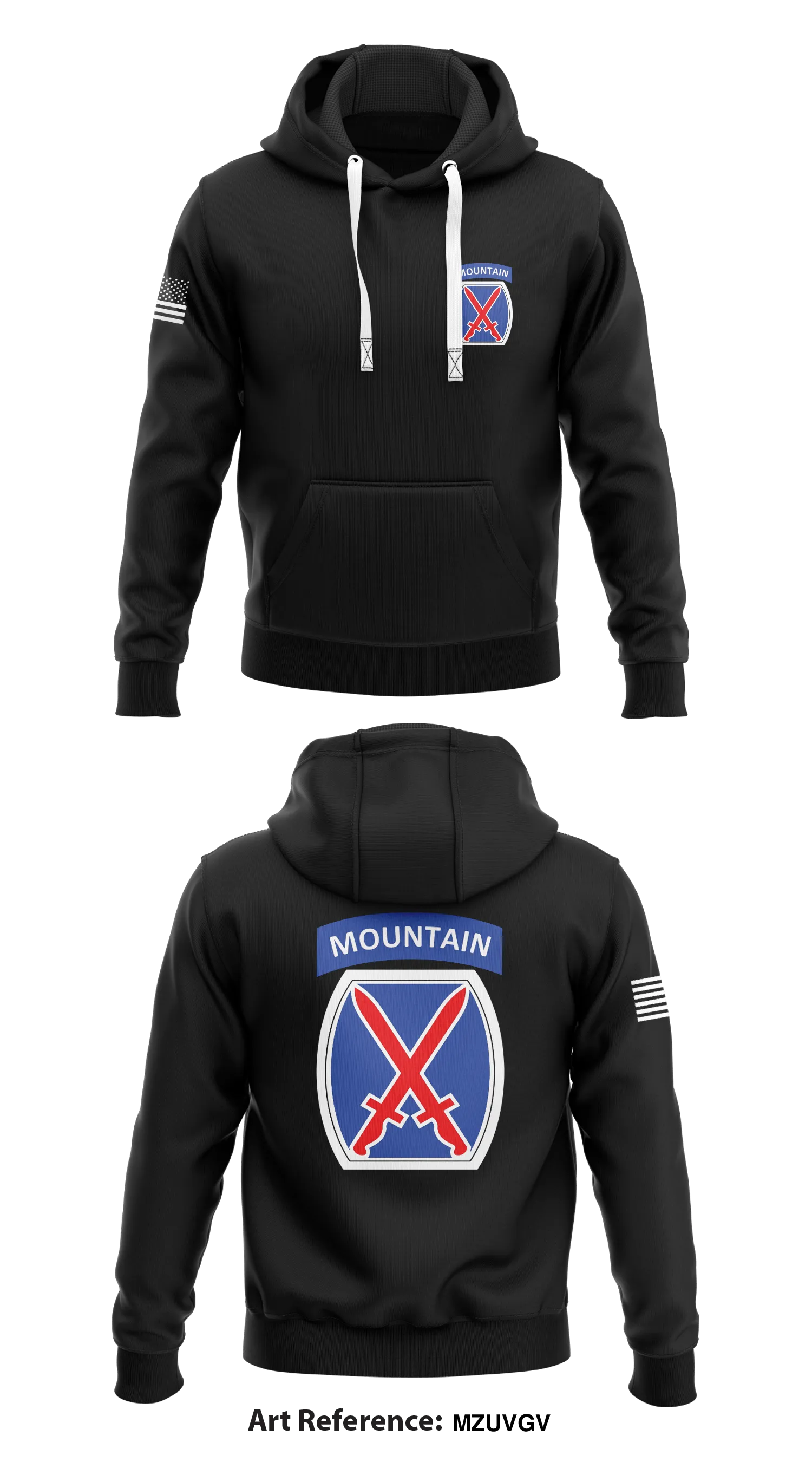 1th Mtn Store 1  Core Men's Hooded Performance Sweatshirt - mzUvGv