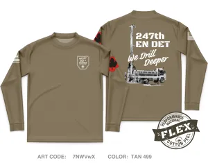 247th EN DET WD Fundraising Collection Core Men's LS Flex Performance Tee - 7NWVwX