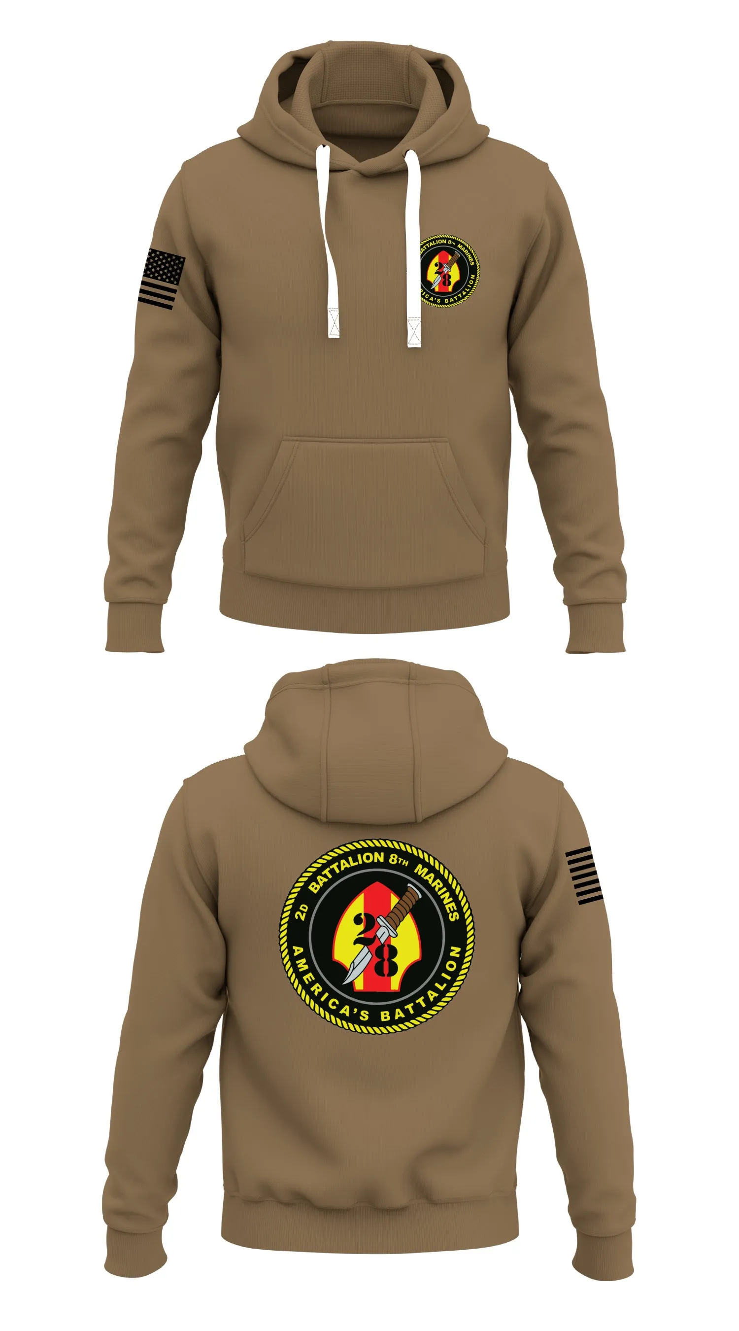 2nd Battalion,  8th Marines Store 1  Core Men's Hooded Performance Sweatshirt - 51667255079