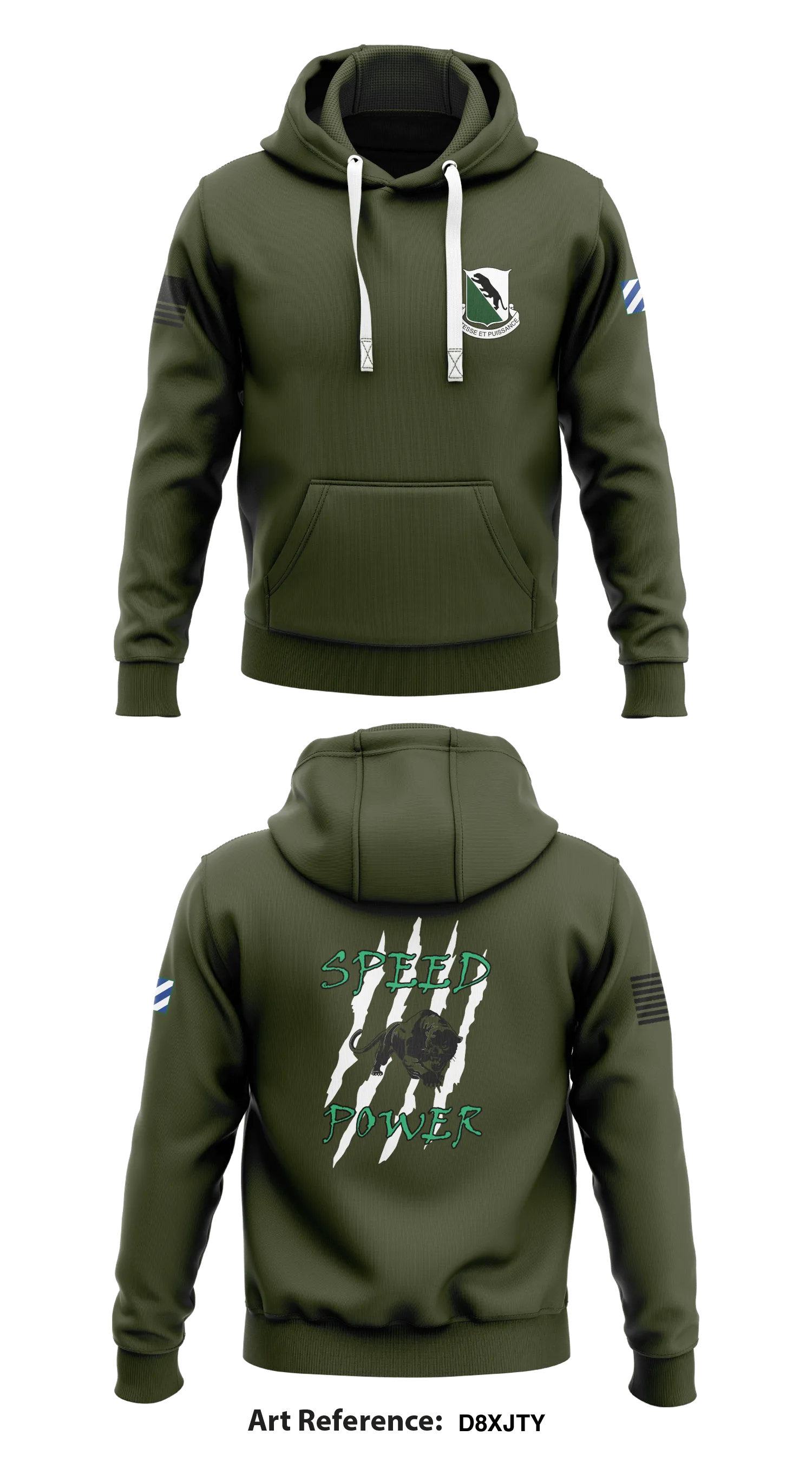3-69 AR 1ABCT 3ID Store 1  Core Men's Hooded Performance Sweatshirt - D8XjTY