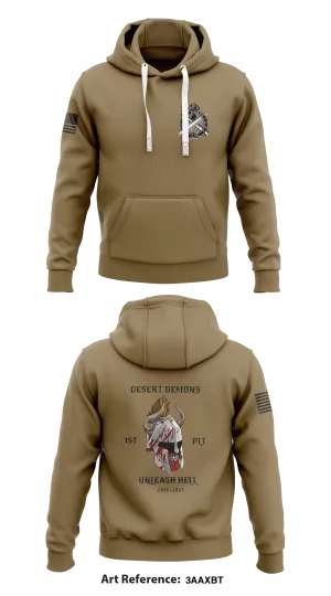 3666th SMC 1ST PLT  Core Men's Hooded Performance Sweatshirt - 3AaXBT