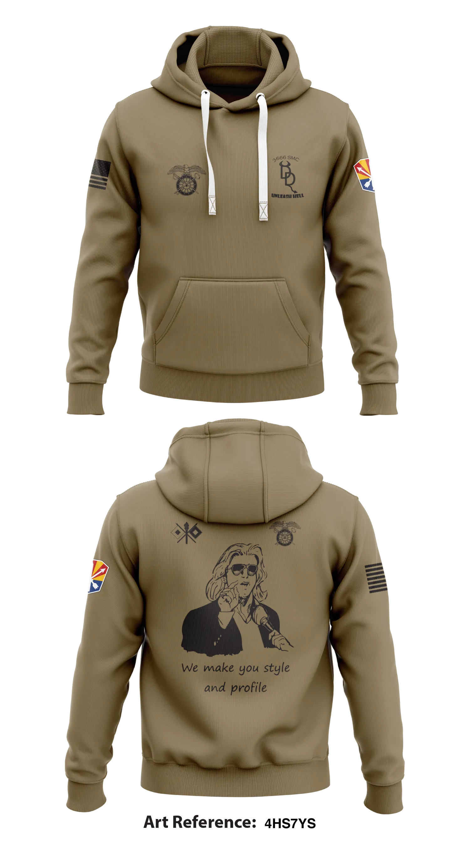 3666th SMC Store 1  Core Men's Hooded Performance Sweatshirt - 4hs7ys