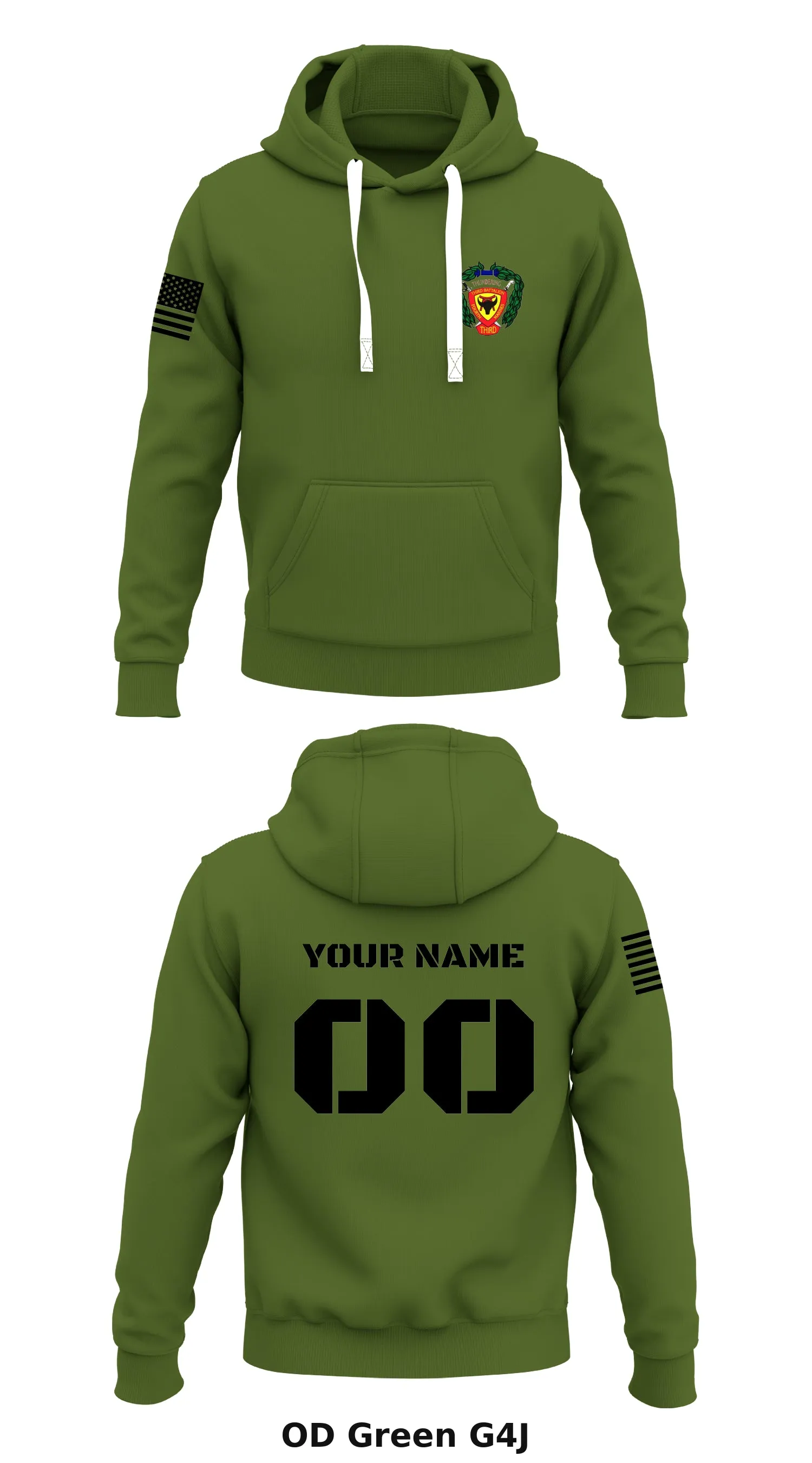 3d Bn 4th Marines Alumni Store 1  Core Men's Hooded Performance Sweatshirt - G4J