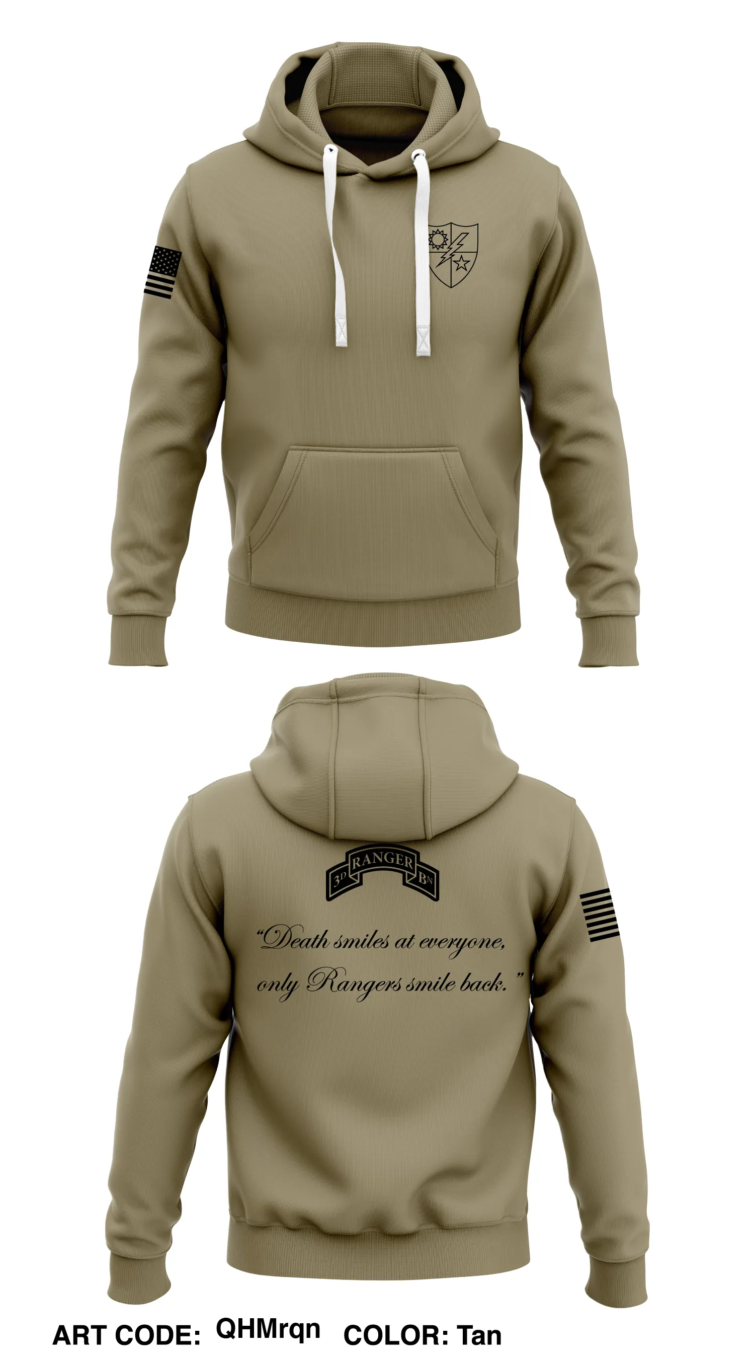 3rd Ranger Batt Store 1  Core Men's Hooded Performance Sweatshirt - QHMrqn
