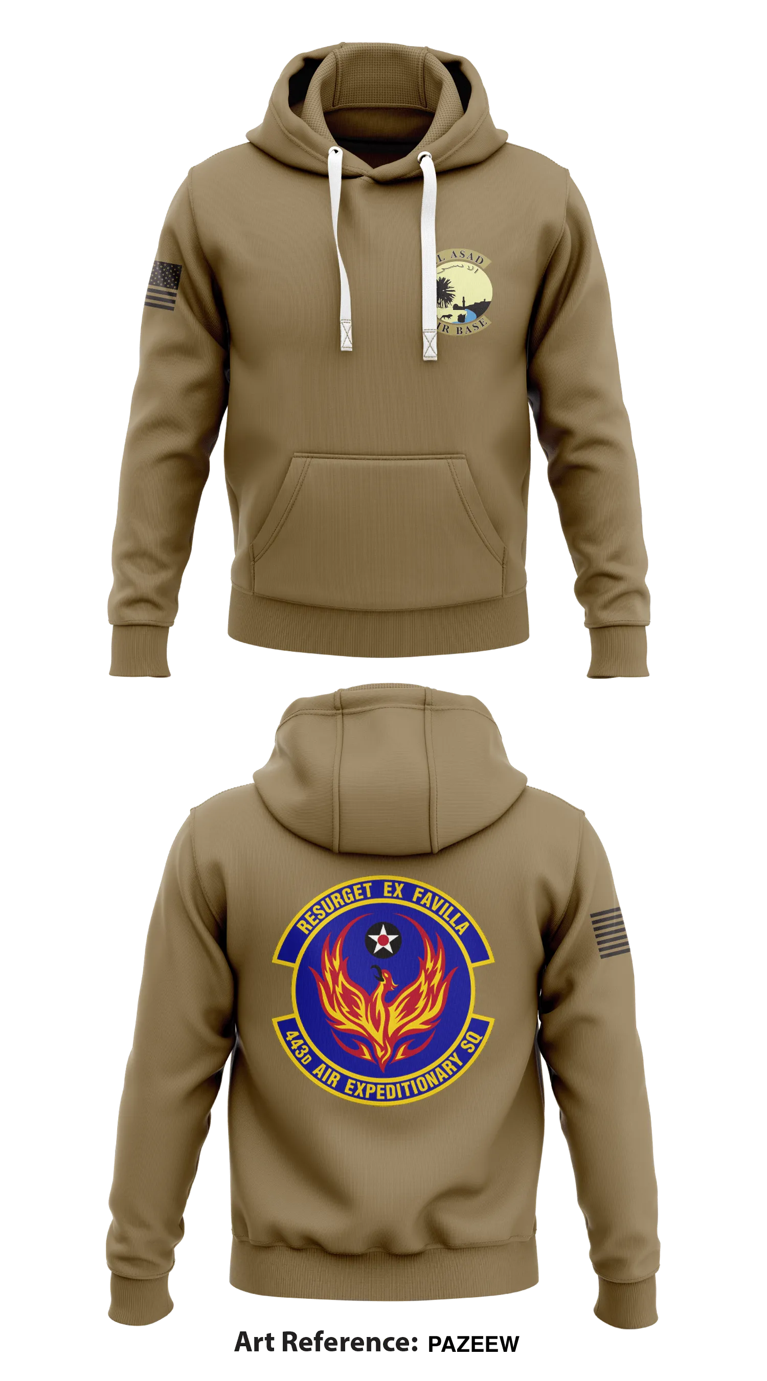 443D Air Expeditionary Sq Store 1  Core Men's Hooded Performance Sweatshirt - PazeEw