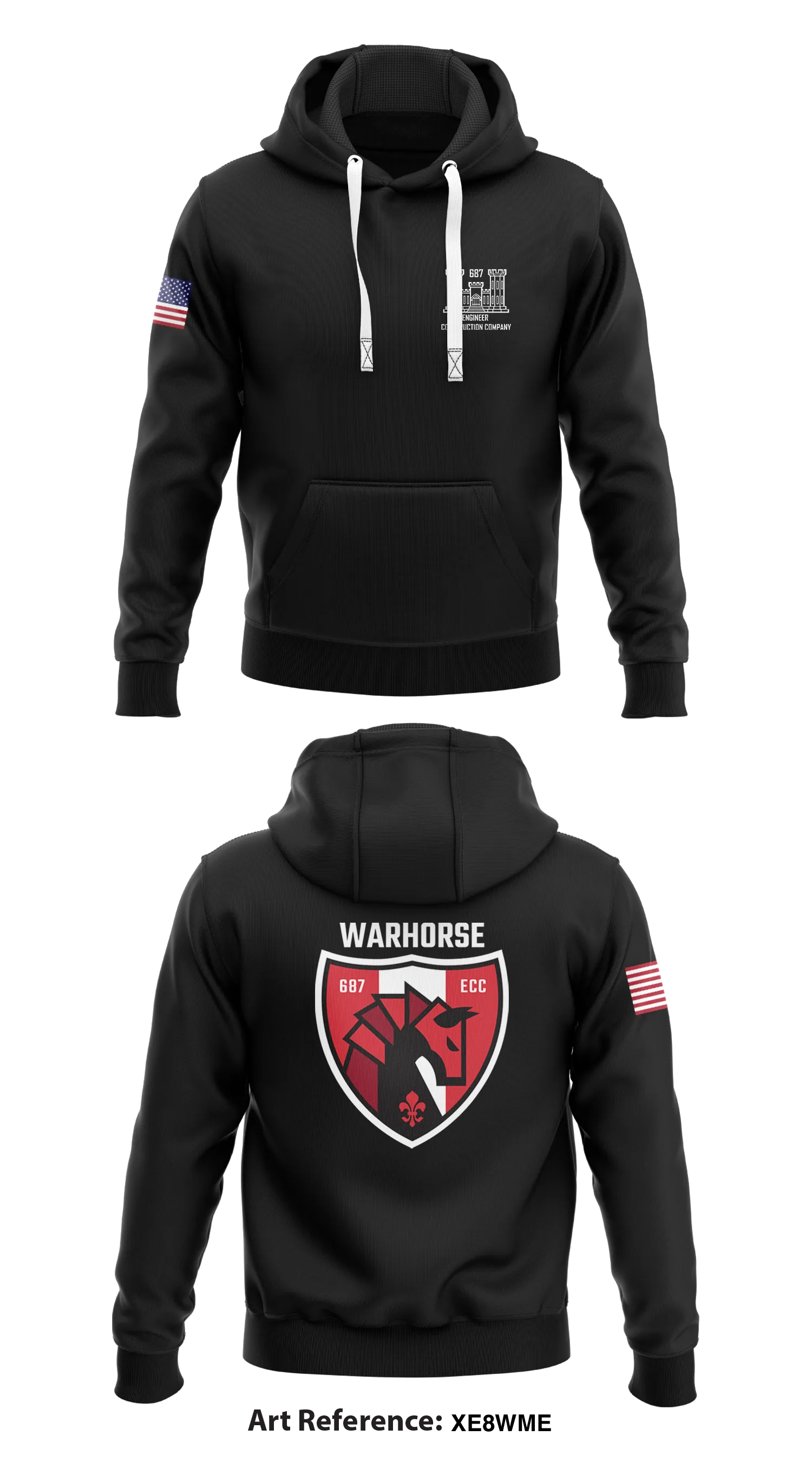 687th Engineer Construction Company Store 1  Core Men's Hooded Performance Sweatshirt - xE8WME