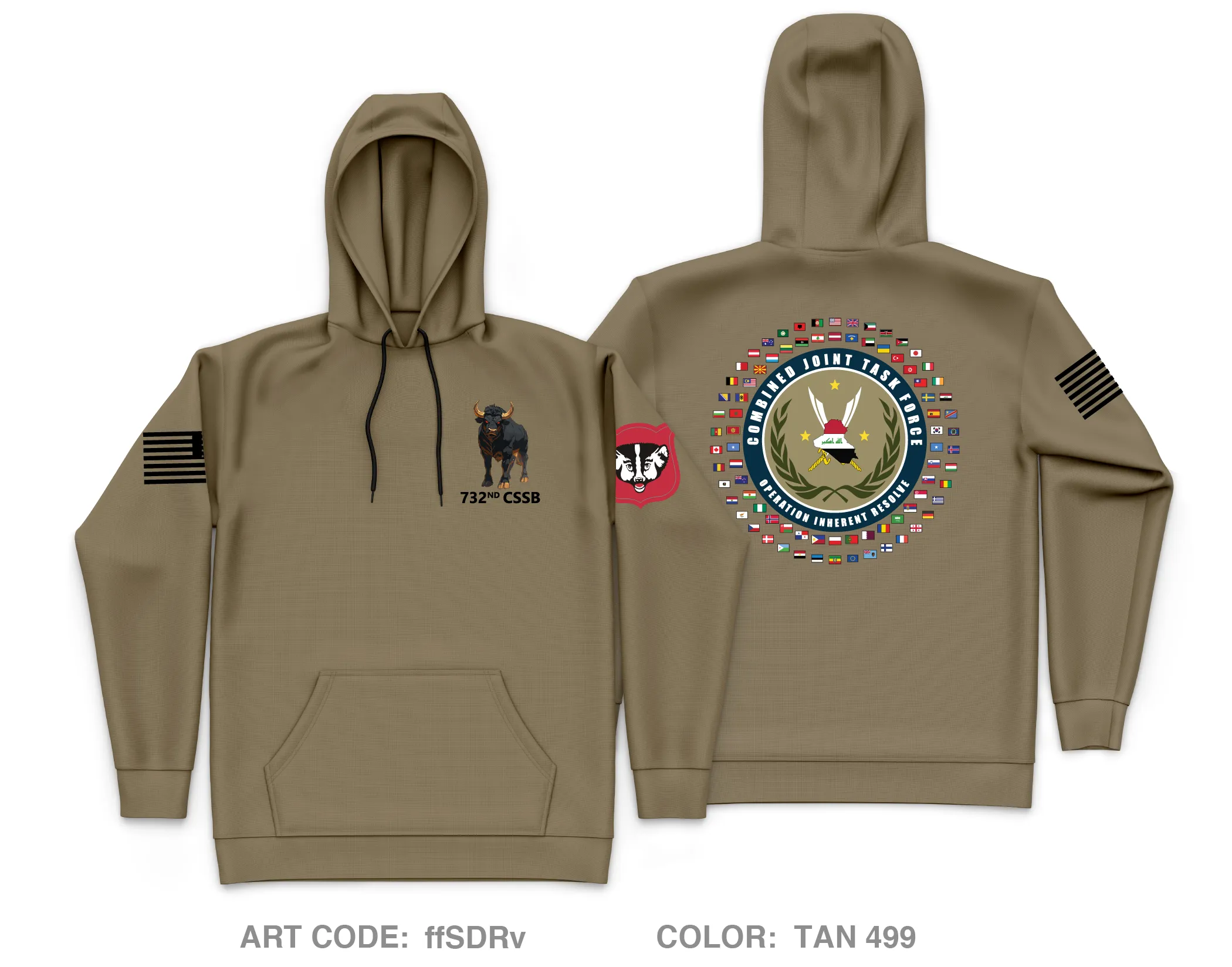 732nd CSSB Core Men's Hooded Performance Sweatshirt - ffSDRv