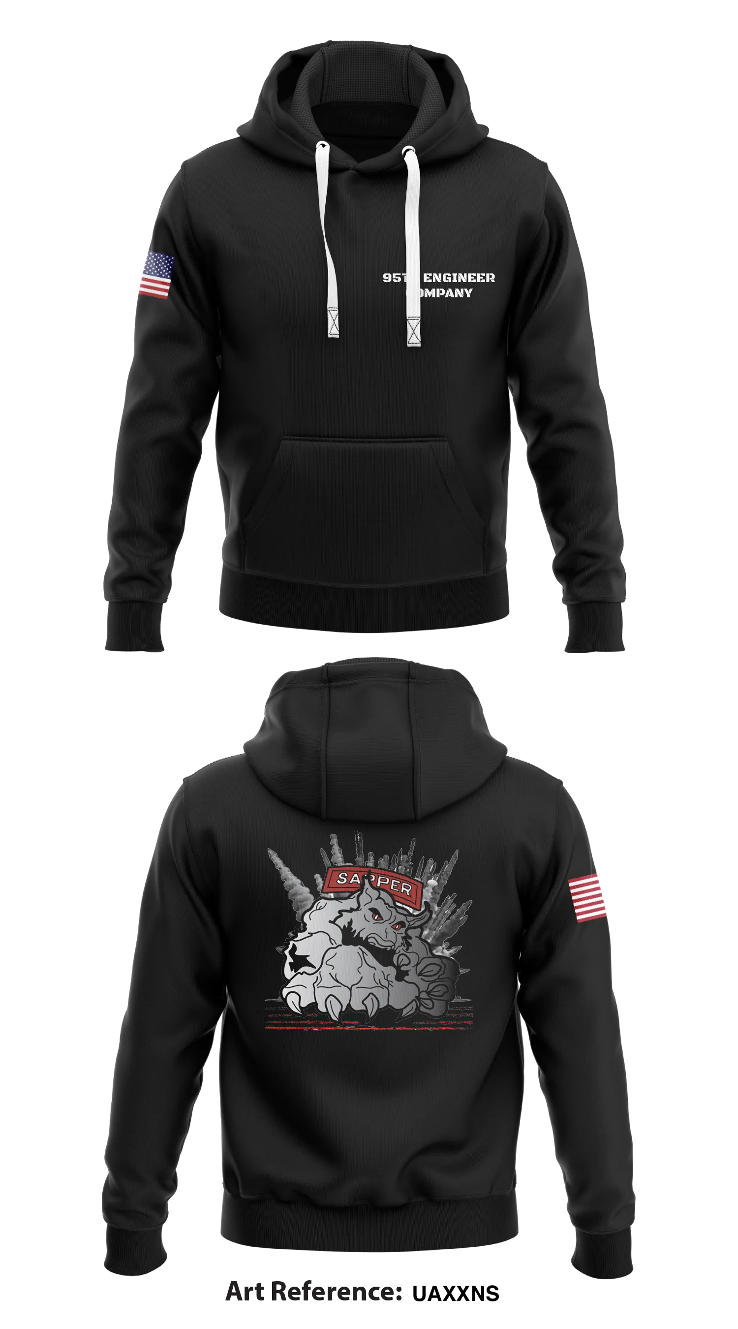 95th Engineer Company  Store 1  Core Men's Hooded Performance Sweatshirt - uAxxnS