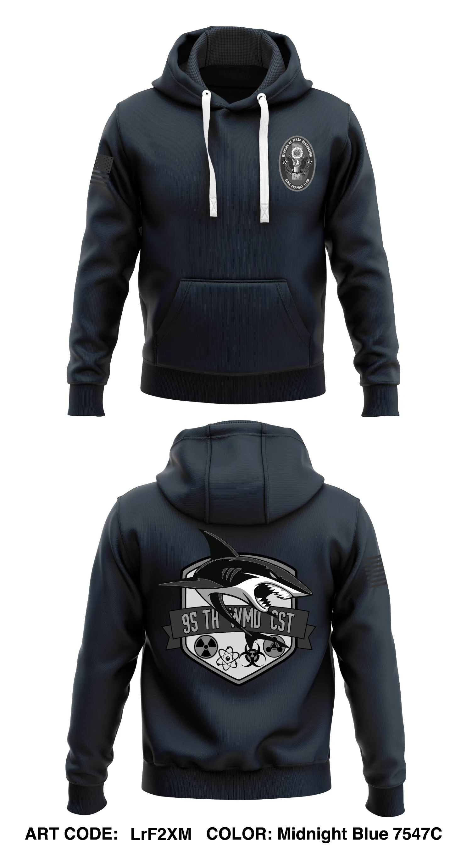 95th WMD CST Store 1  Core Men's Hooded Performance Sweatshirt - LrF2XM