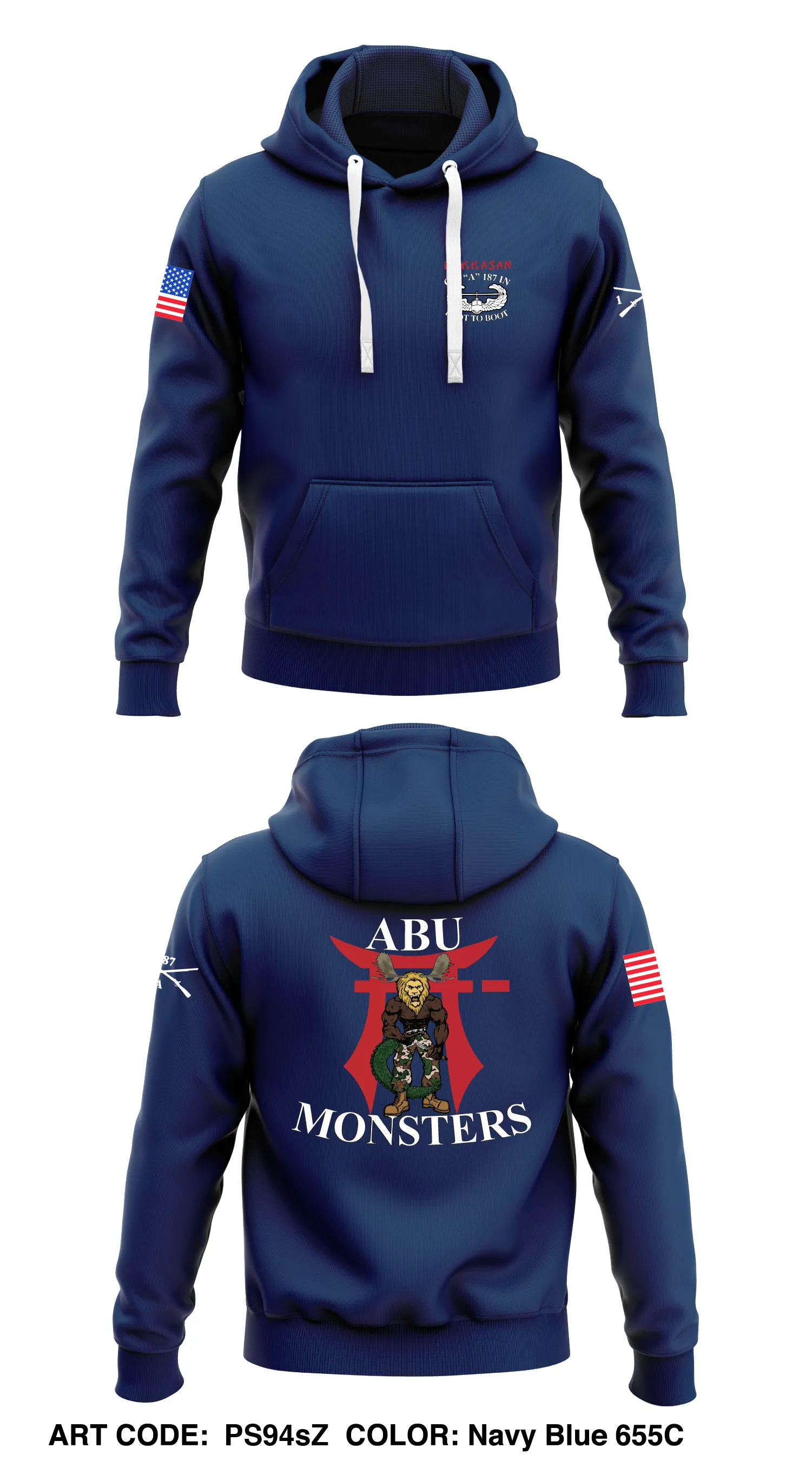 A CO, 1-187 IN, 3BCT, 11 ABN (AASLT)  Core Men's Hooded Performance Sweatshirt - PS94sZ