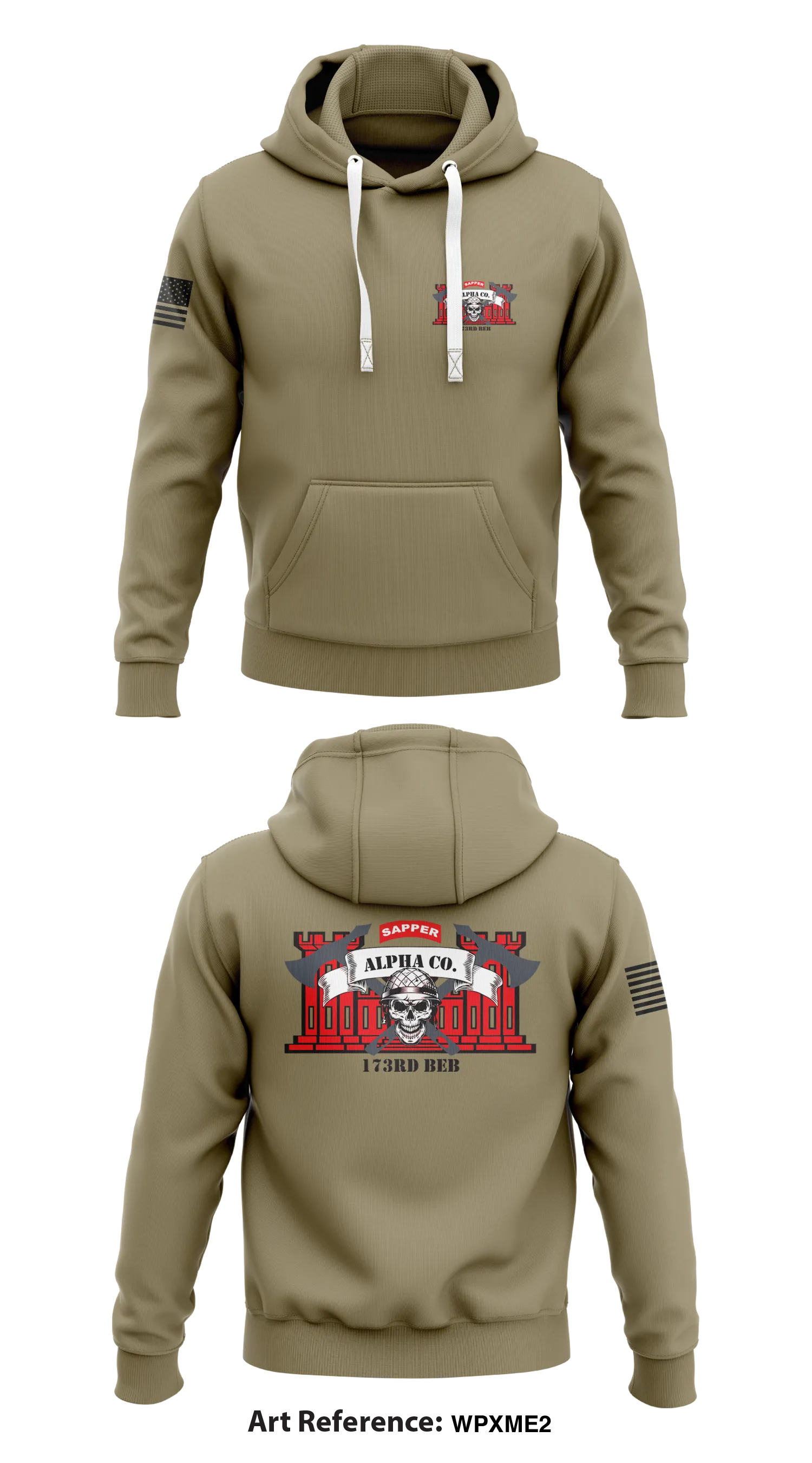 A CO 173rd BEB Store 1  Core Men's Hooded Performance Sweatshirt - wpxme2