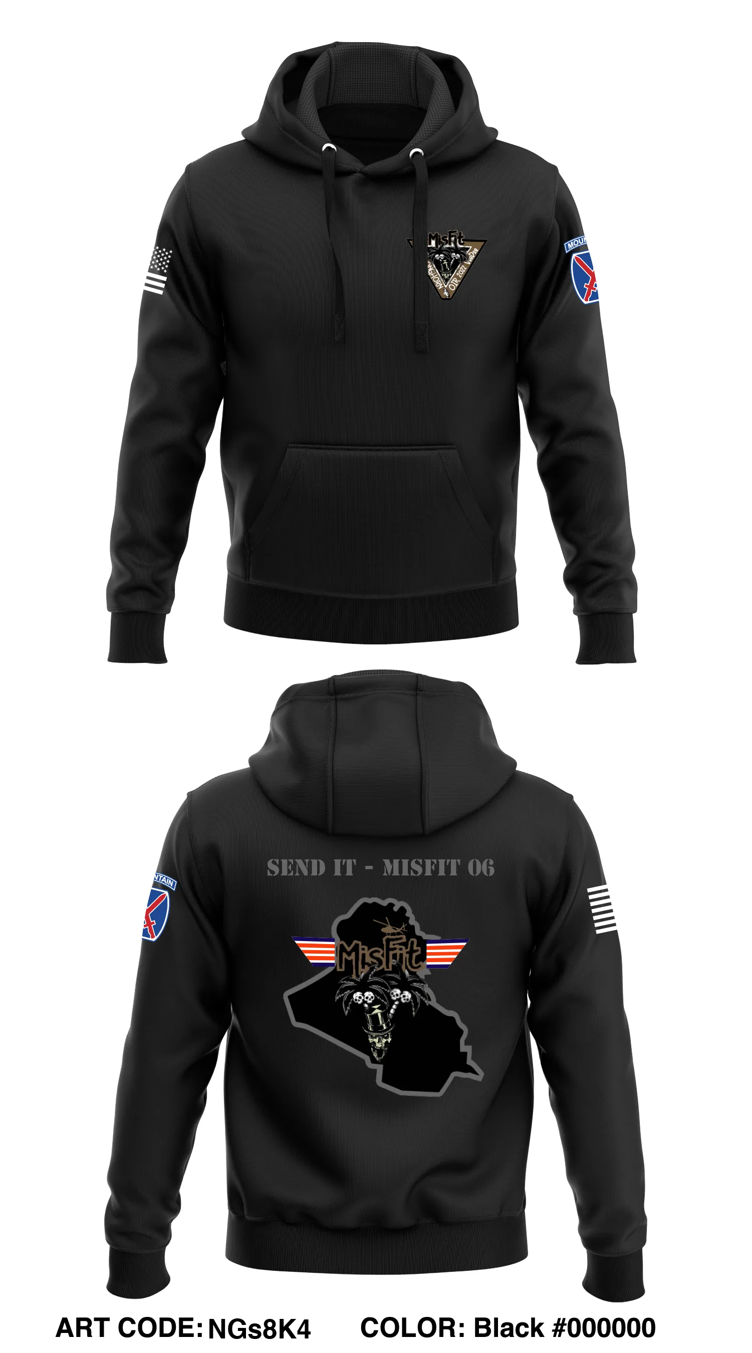 A Co, 2-1 AHB, 1th CAB  Core Men's Hooded Performance Sweatshirt - NGs8K4