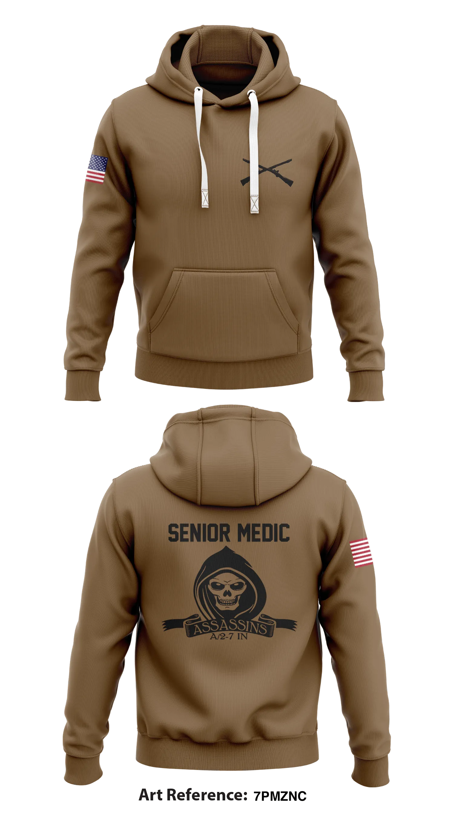 A Co 2/7 Infantry MEDIC Store 1  Core Men's Hooded Performance Sweatshirt - 7PMZnc