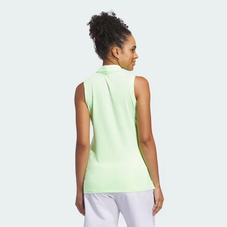 Adidas Ladies Ultimate365 Solid Sleeveless Polo Shirt