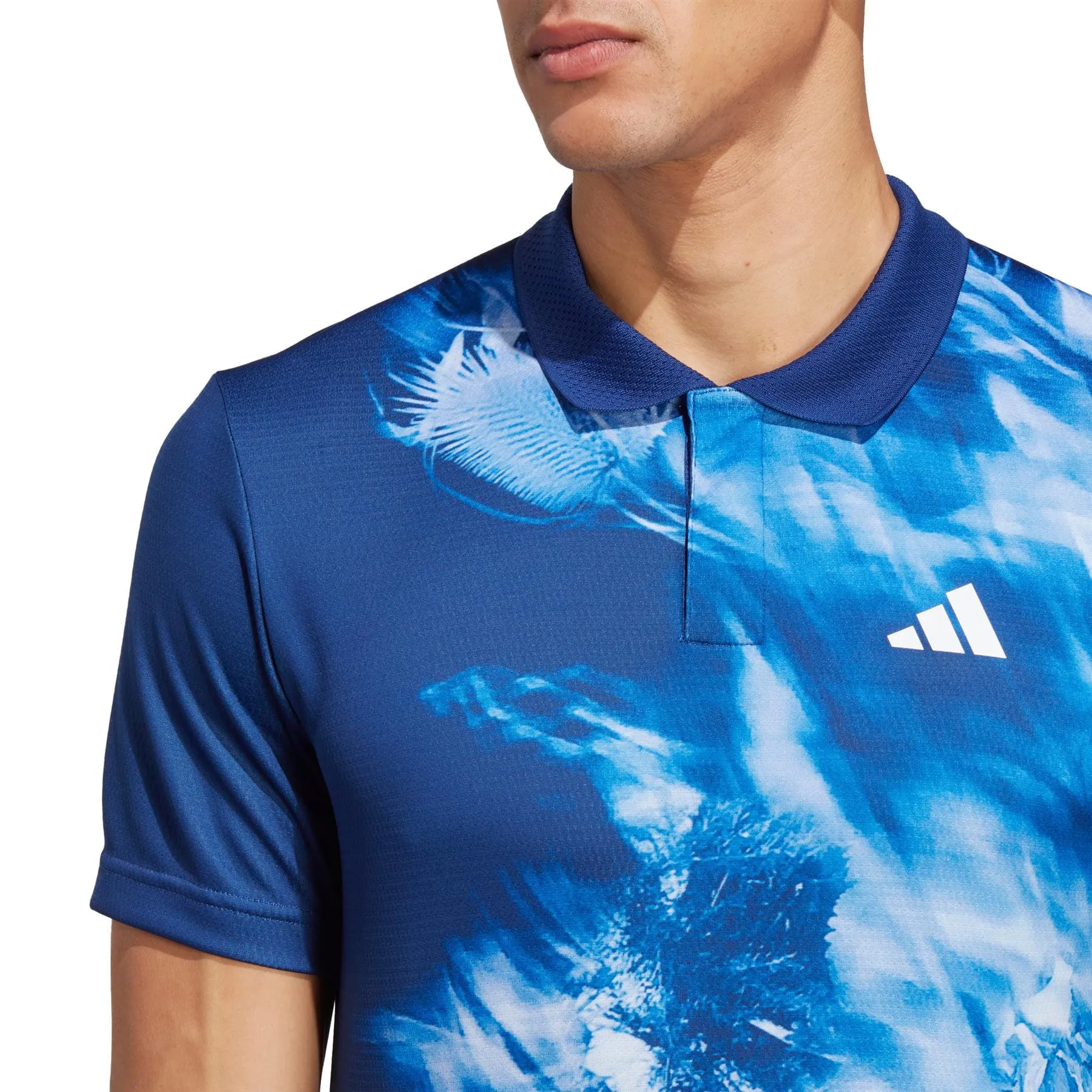 adidas Melbourne Mens Freelift Badminton Polo Shirt - Blue