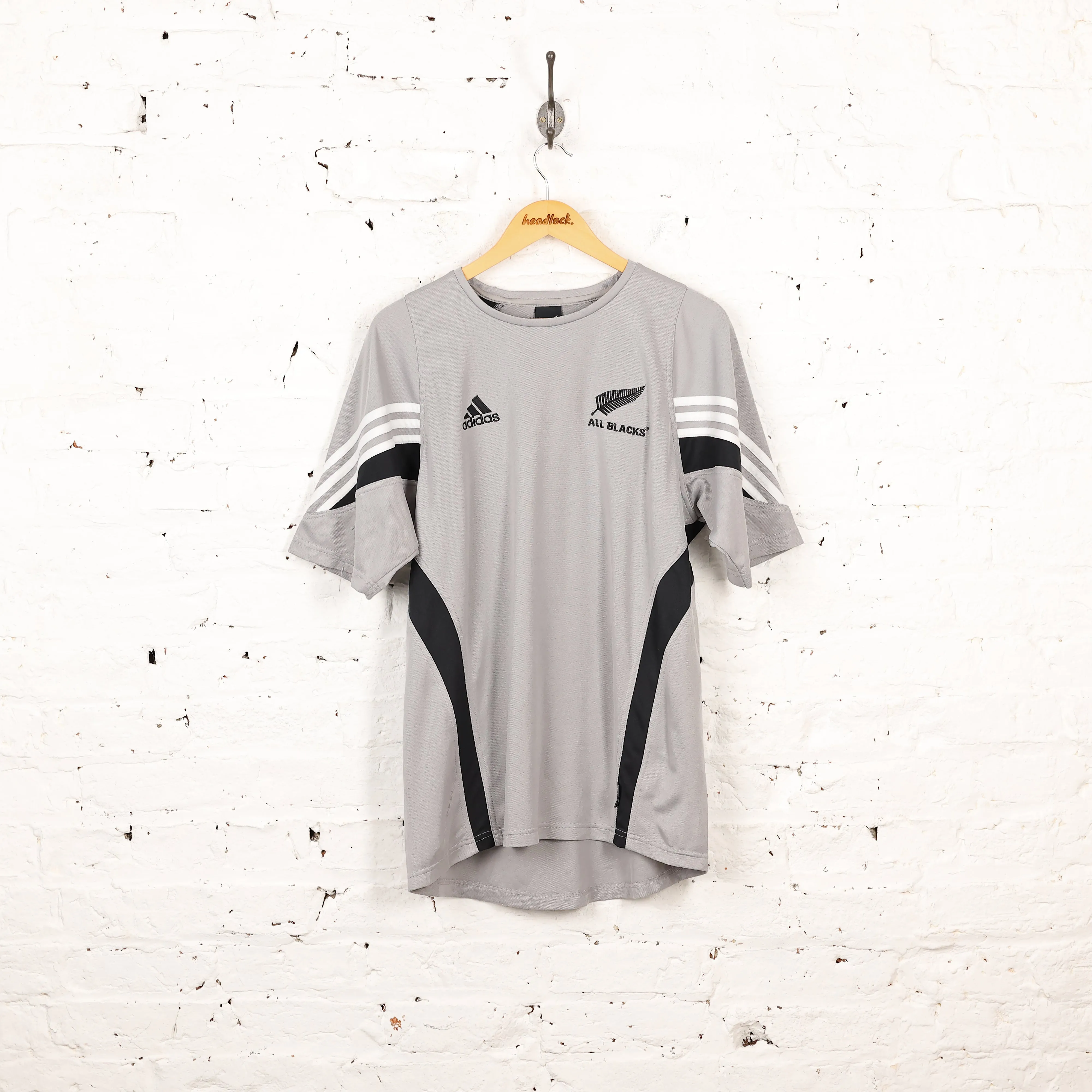Adidas New Zealand Rugby Training Shirt - Grey - M