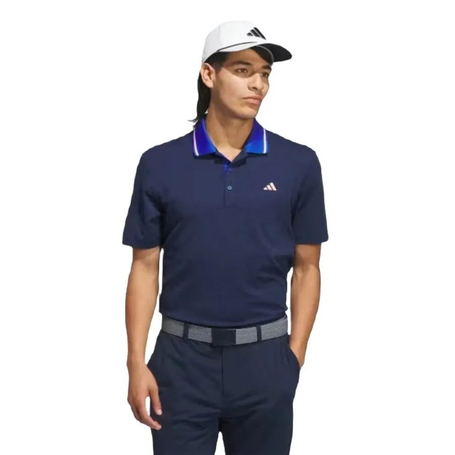 Adidas Ultimate365 Tour Twistknit Polo Shirt - Blue