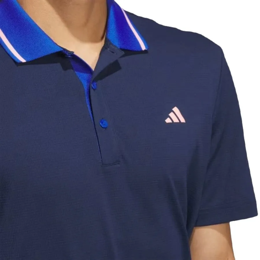 Adidas Ultimate365 Tour Twistknit Polo Shirt - Blue