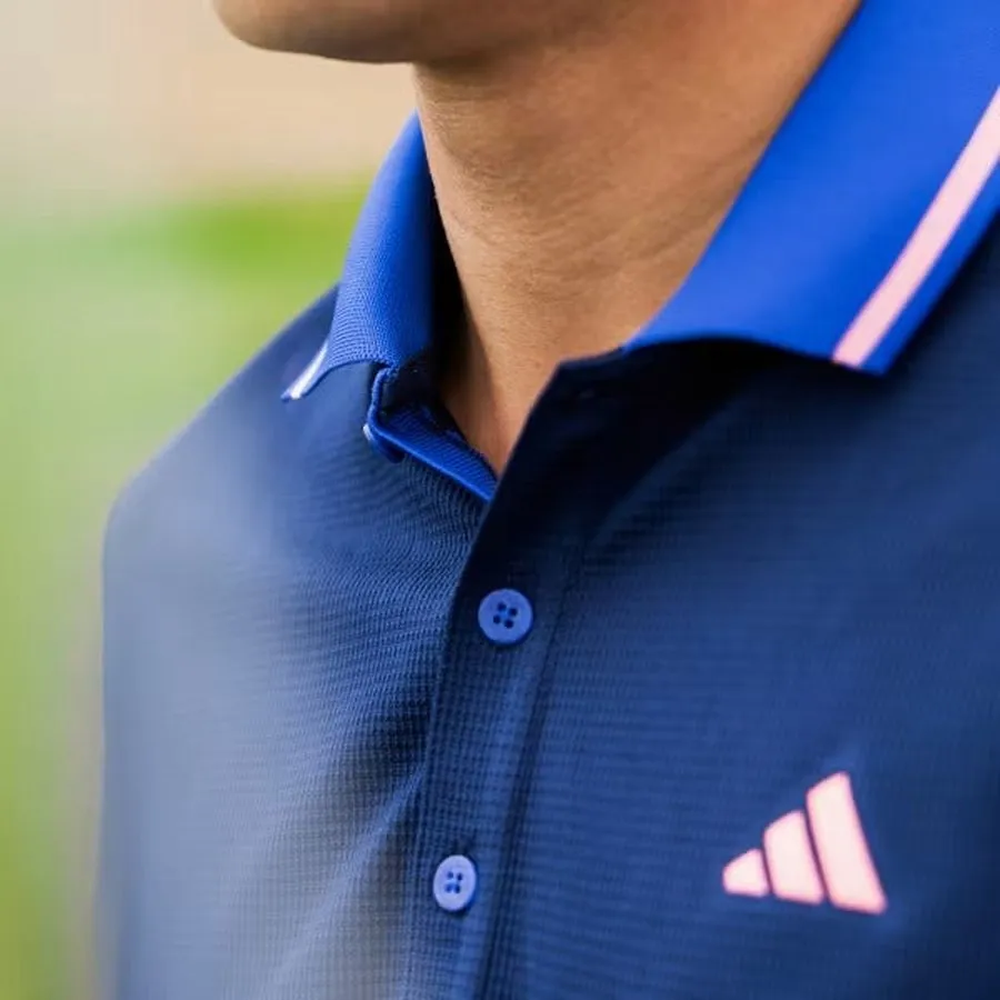 Adidas Ultimate365 Tour Twistknit Polo Shirt - Blue
