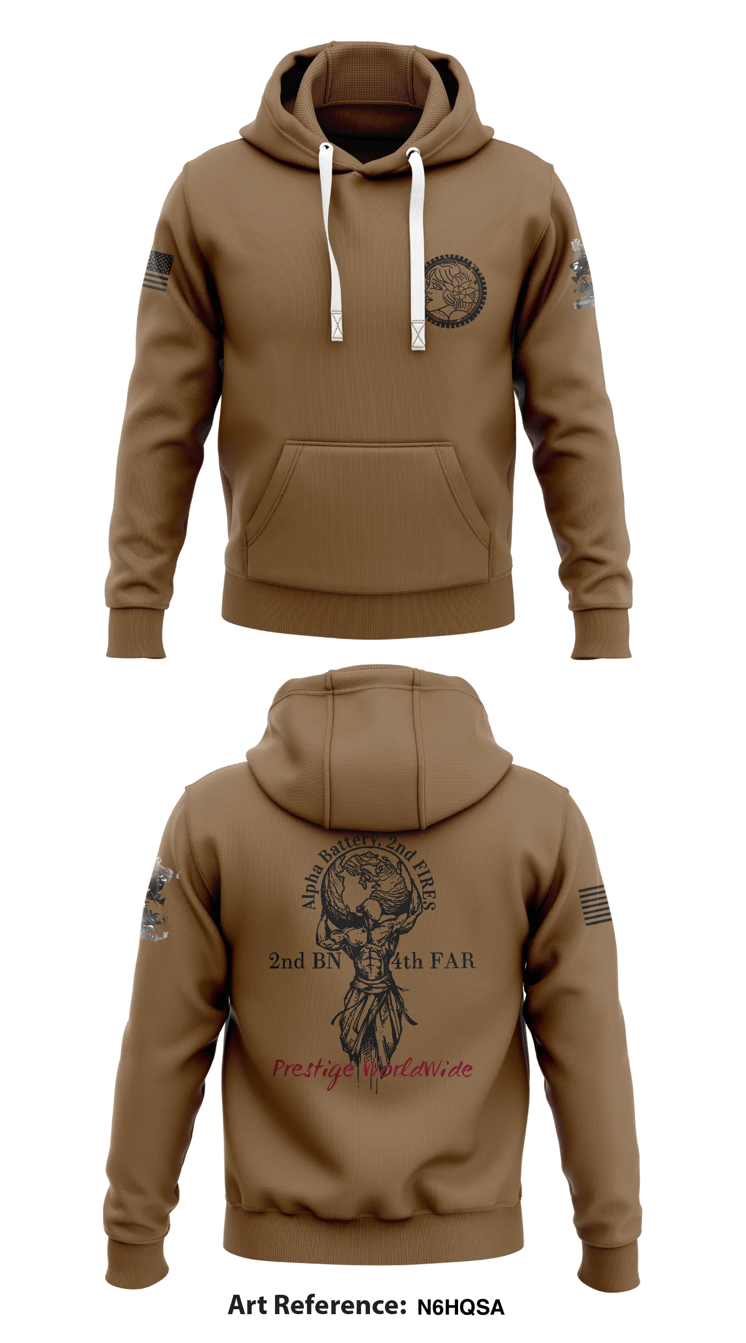 Alpha Battery 2nd BN -4th FAR Store 1  Core Men's Hooded Performance Sweatshirt - N6Hqsa
