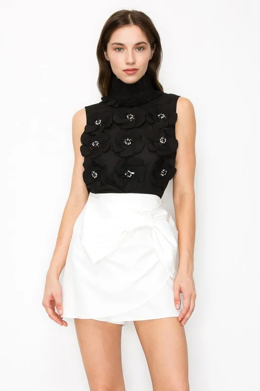 Amanda Flower Detail Blouse