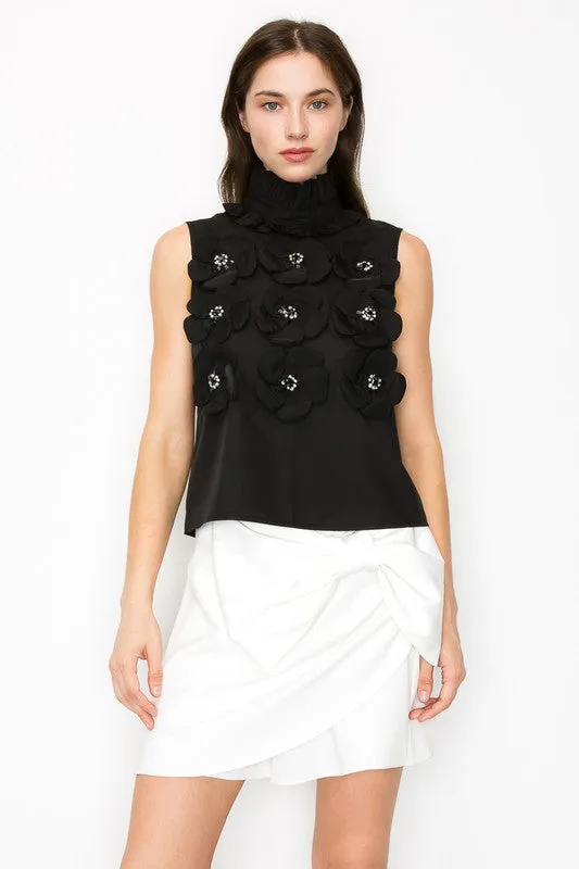 Amanda Flower Detail Blouse