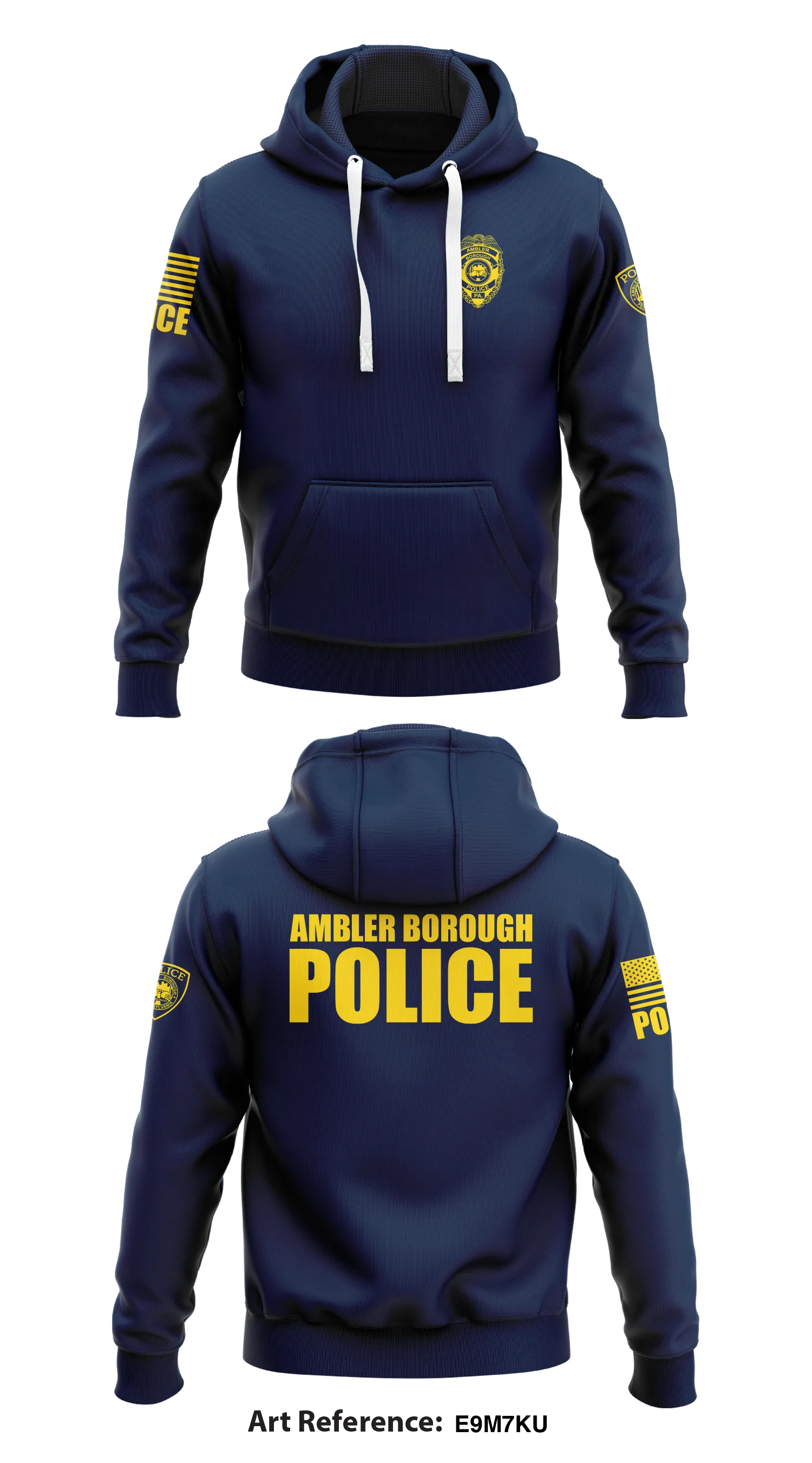 Ambler Borough Police  Store 1  Core Men's Hooded Performance Sweatshirt - e9M7Ku