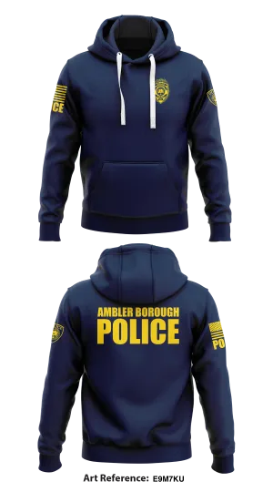 Ambler Borough Police  Store 1  Core Men's Hooded Performance Sweatshirt - e9M7Ku