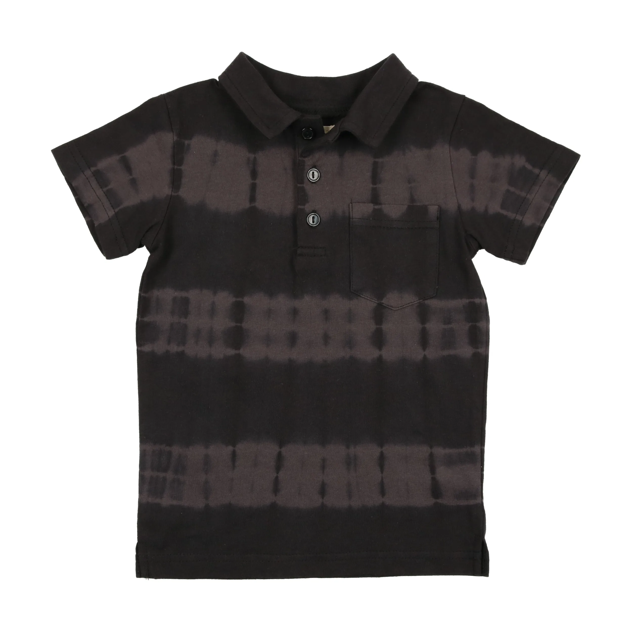 Analogie Tie Dye Polo Short Sleeve - Black