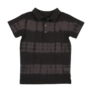 Analogie Tie Dye Polo Short Sleeve - Black