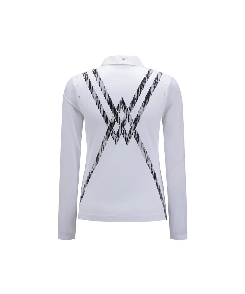 ANEW Golf Women's SP Signature Logo Hybrid Long T-Shirt - White