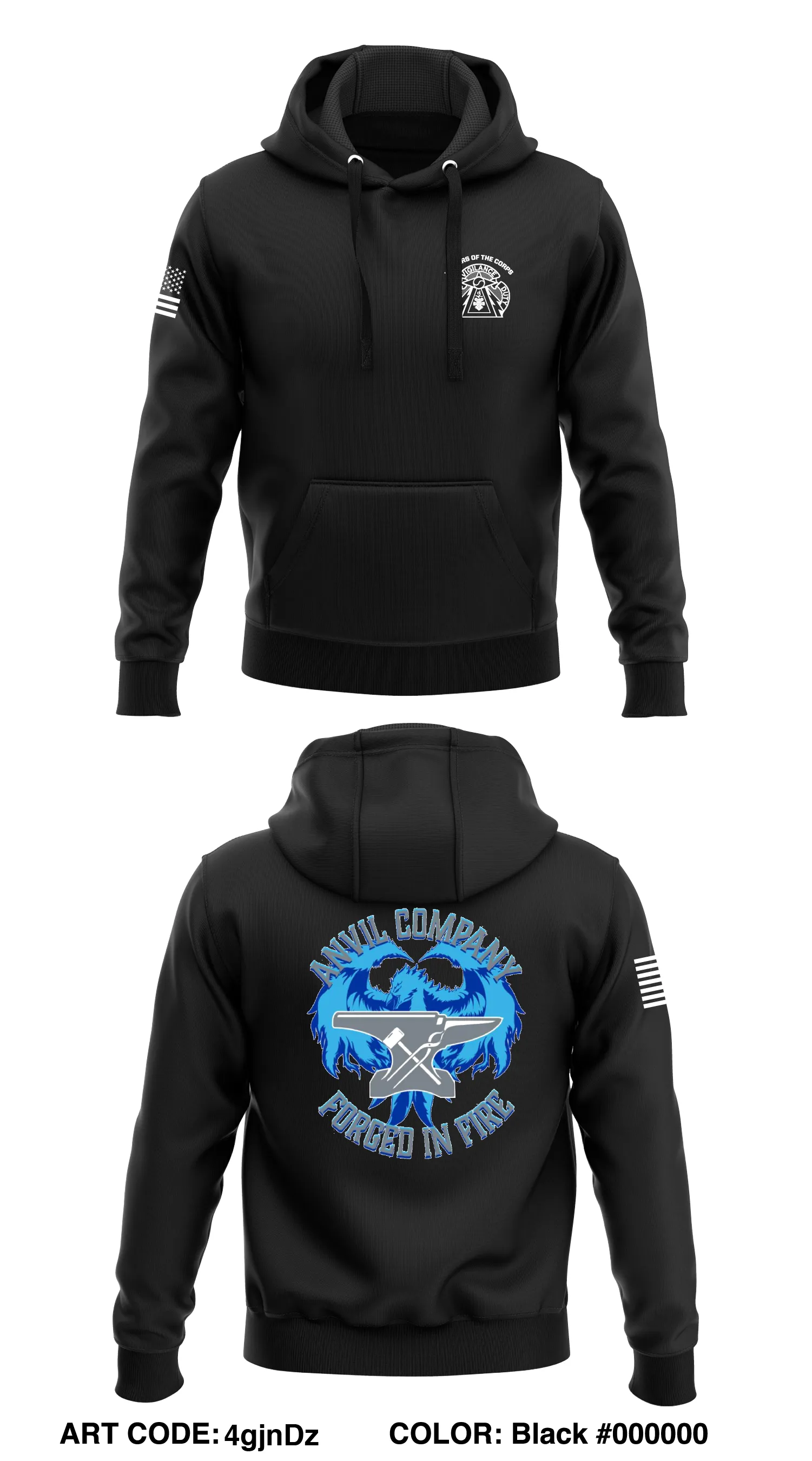 Anvil Company, 34th MI BN Store 1  Core Men's Hooded Performance Sweatshirt - 4gjnDz