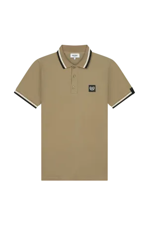 AVERGNE POLO | FADED KHAKI/BLACK