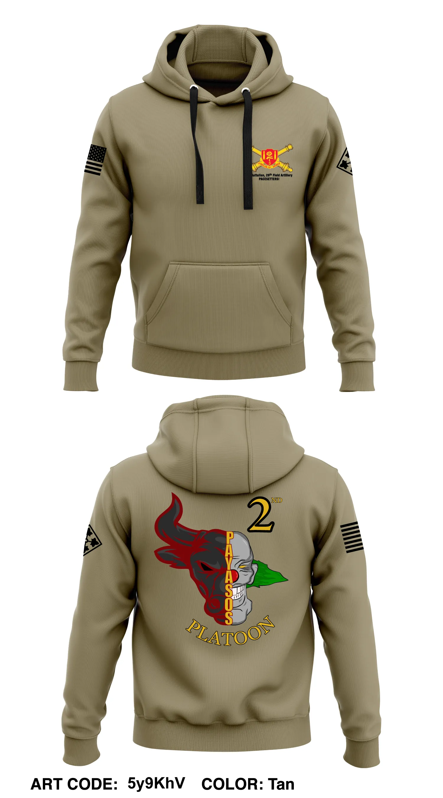 B Btry, 3 BN, 29 FAR, 3ABCT  Core Men's Hooded Performance Sweatshirt - 5y9KhV