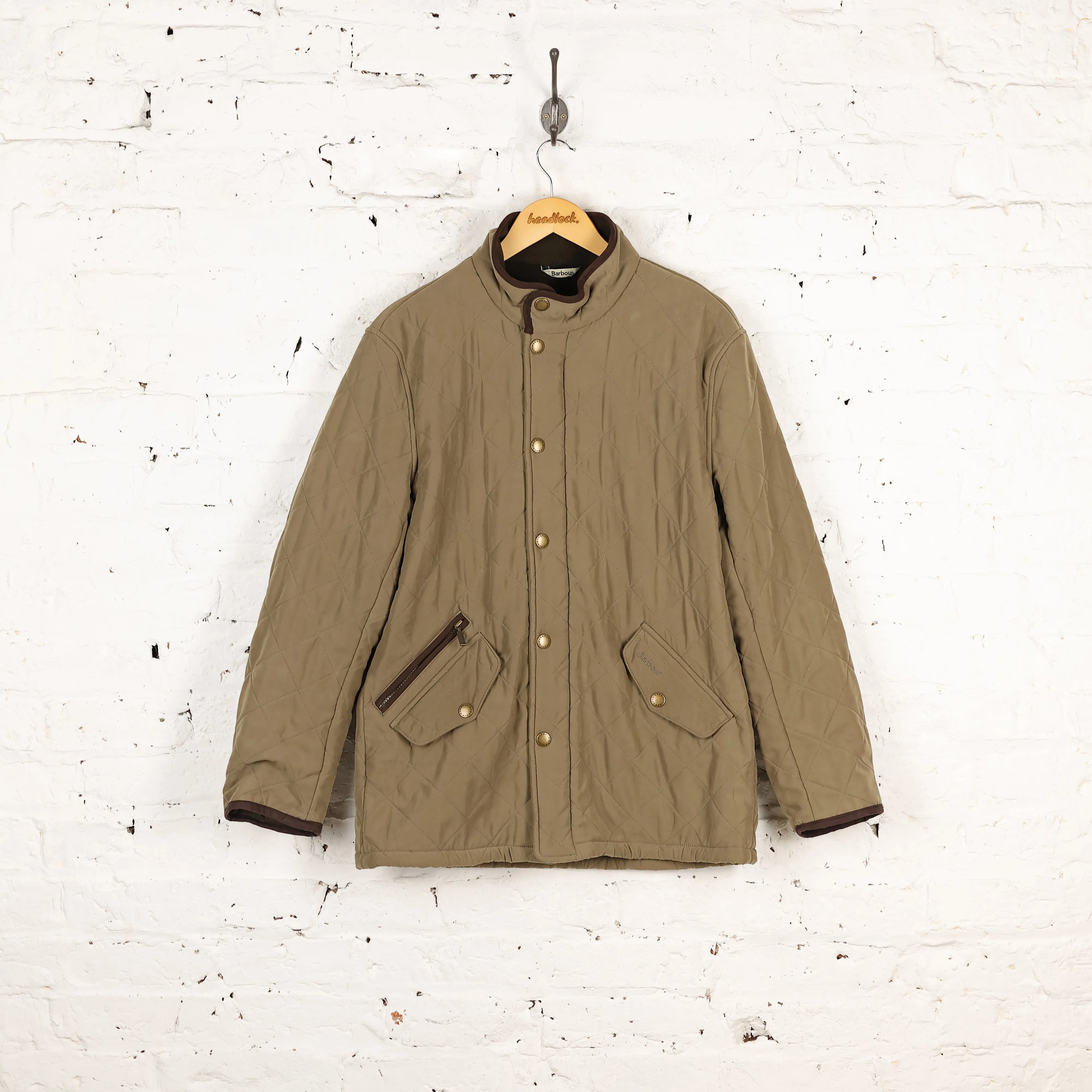 Barbour Bowden Fleece Lined Quilted Jacket - Green - M