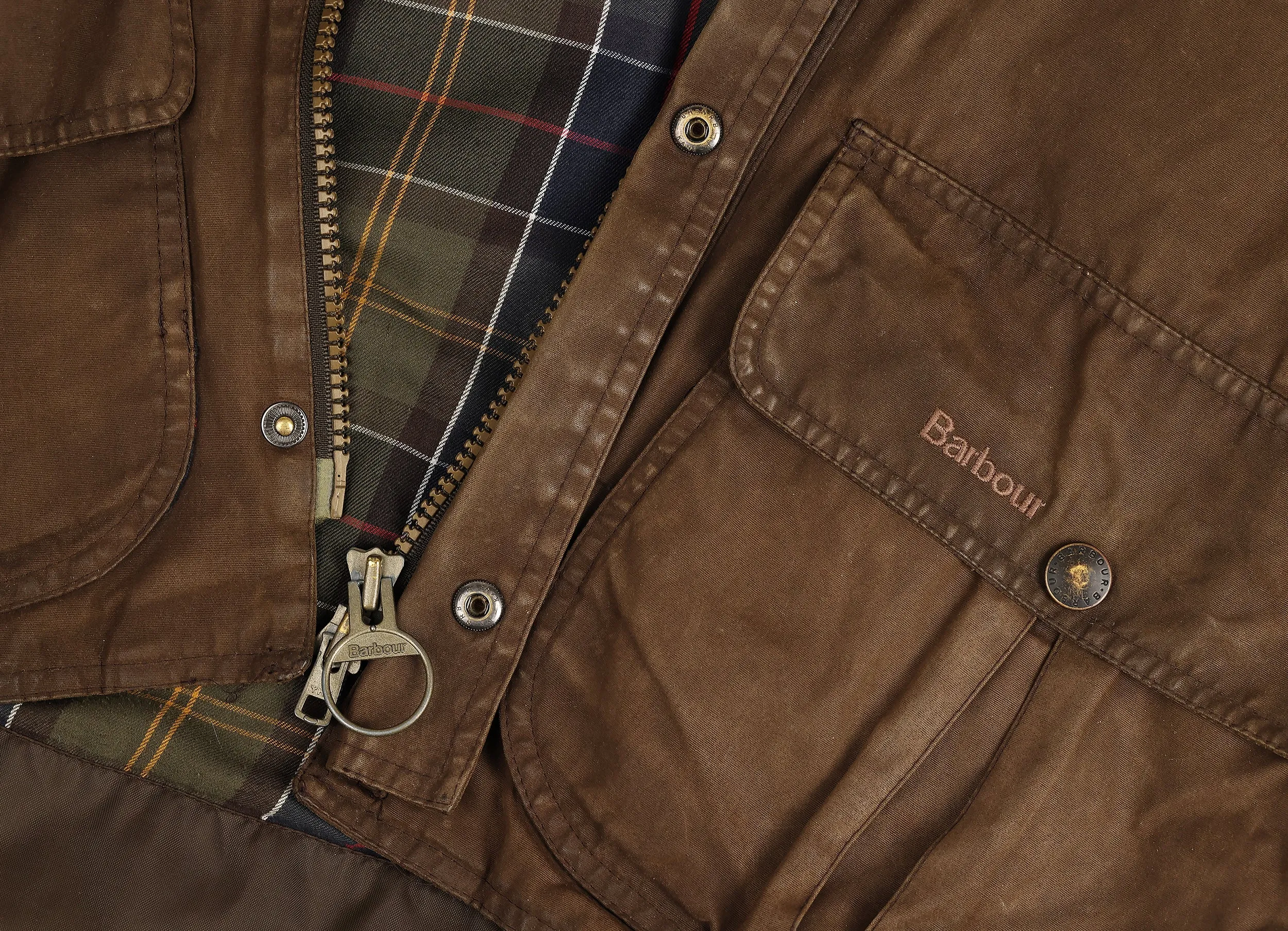 Barbour Breathables Wax Jacket Coat - Brown - S