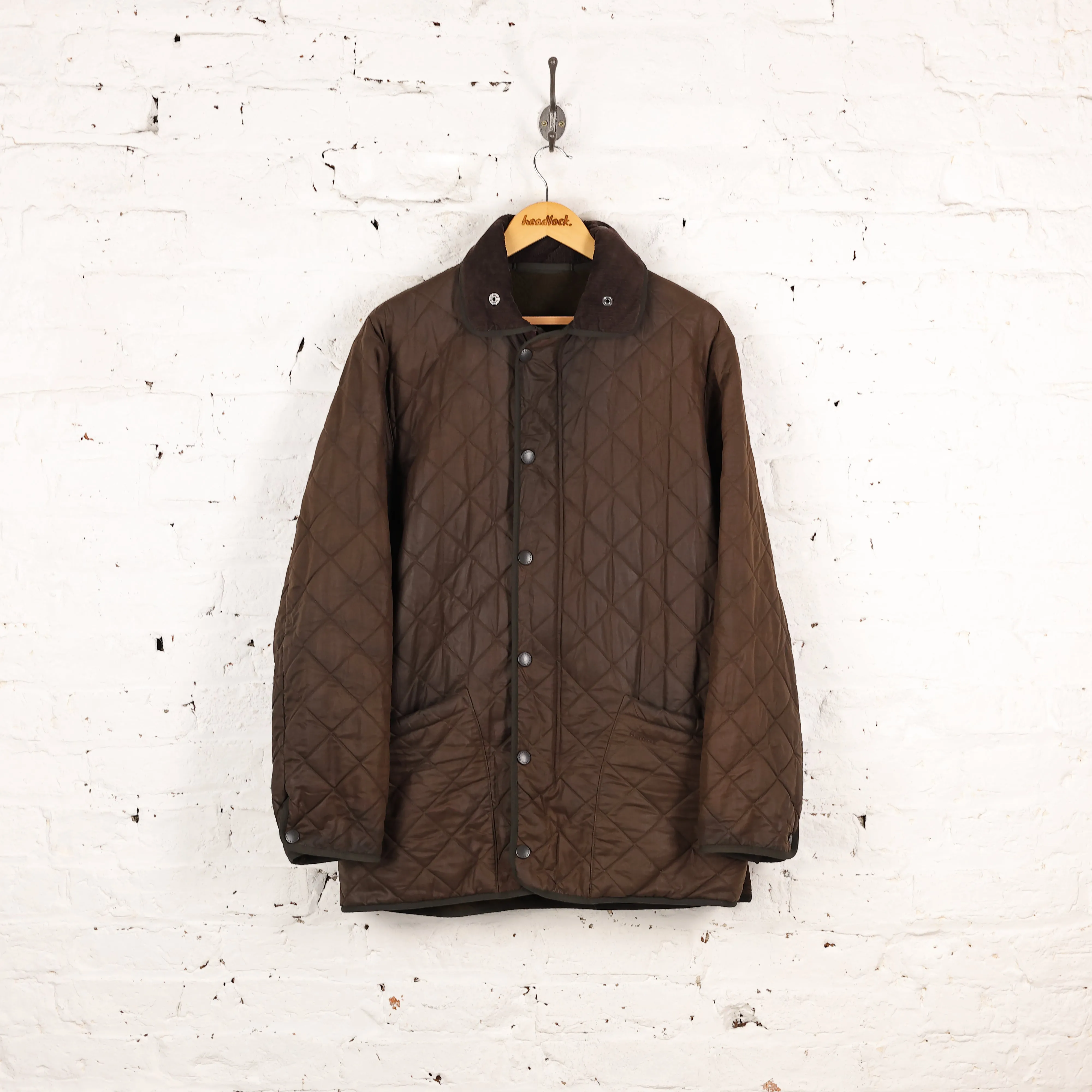 Barbour Duracotton Polar Quilt Jacket - Brown - M