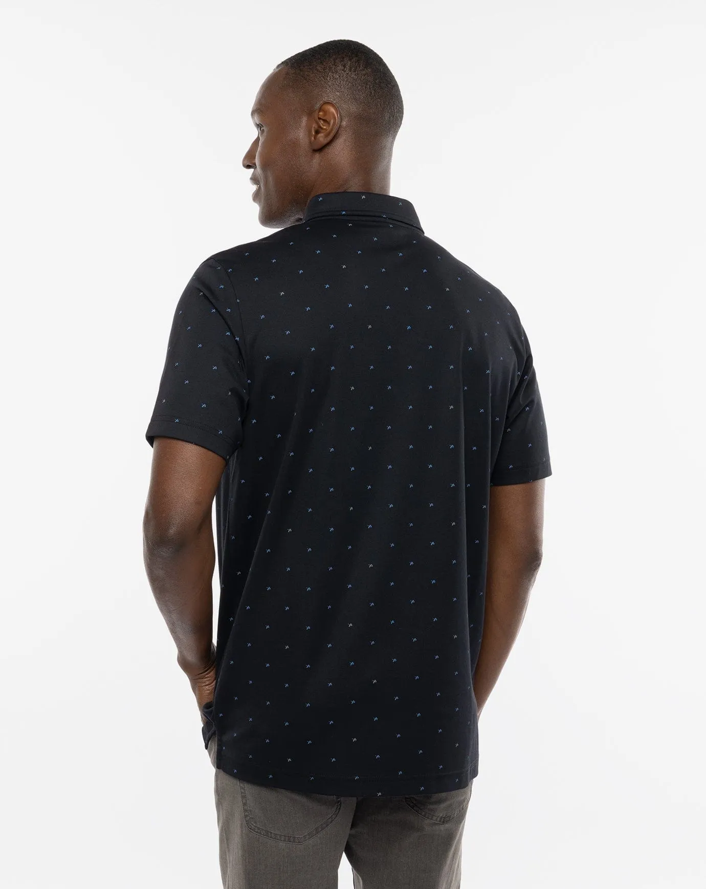 Bauer Travis Mathew On the Screws Mens Polo Shirt - Black