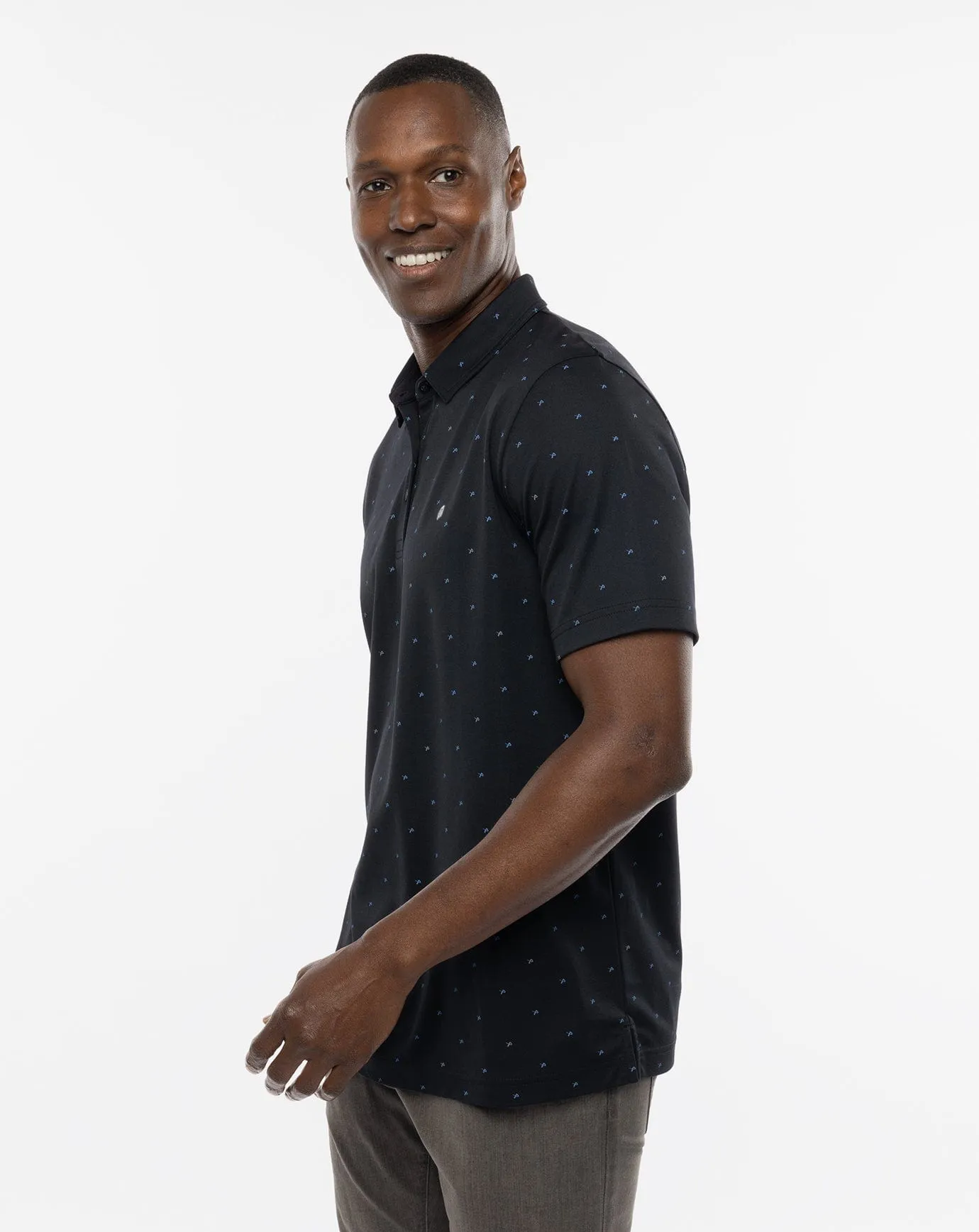 Bauer Travis Mathew On the Screws Mens Polo Shirt - Black