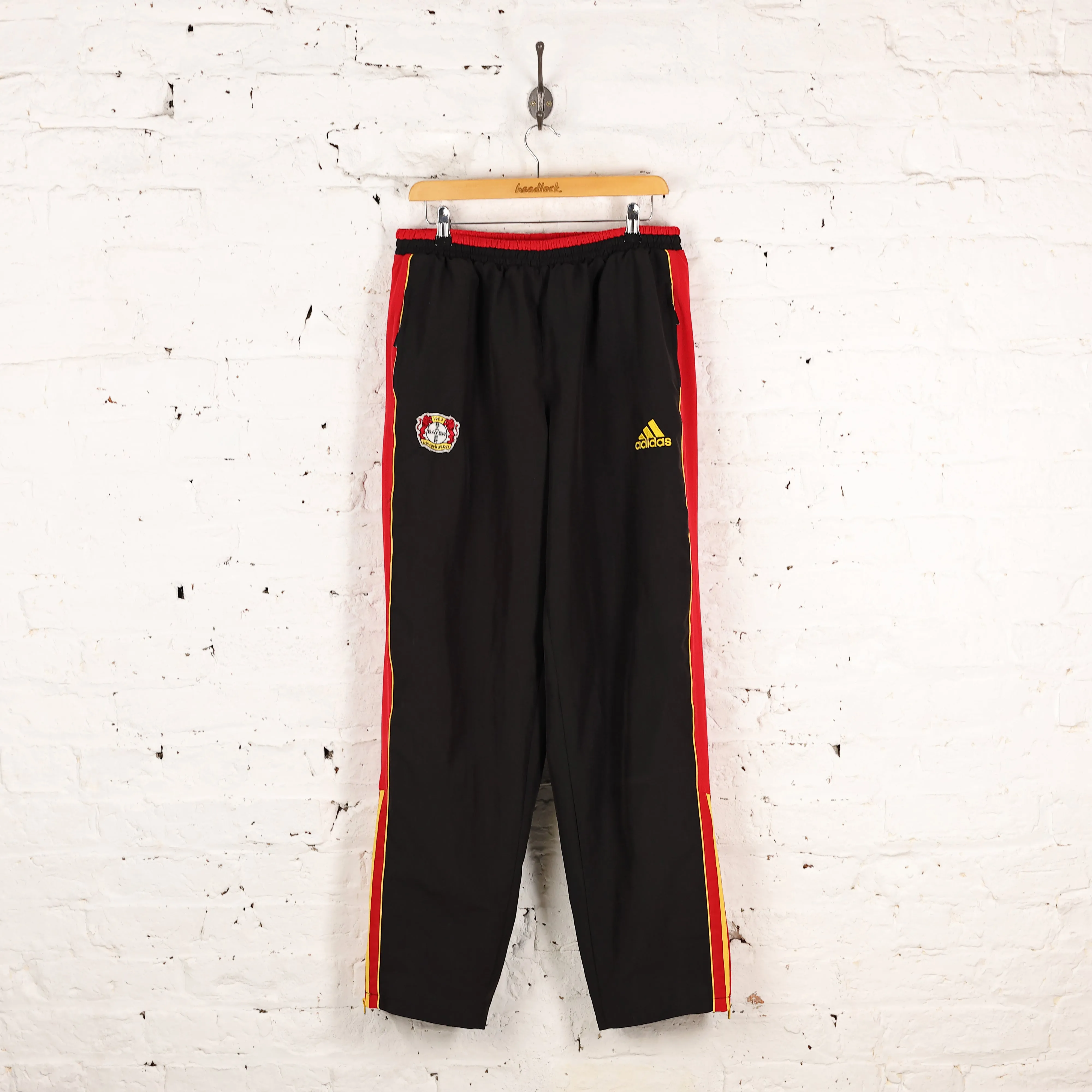 Bayer Leverkusen Adidas 90s Tracksuit Bottoms Pants - Black - L