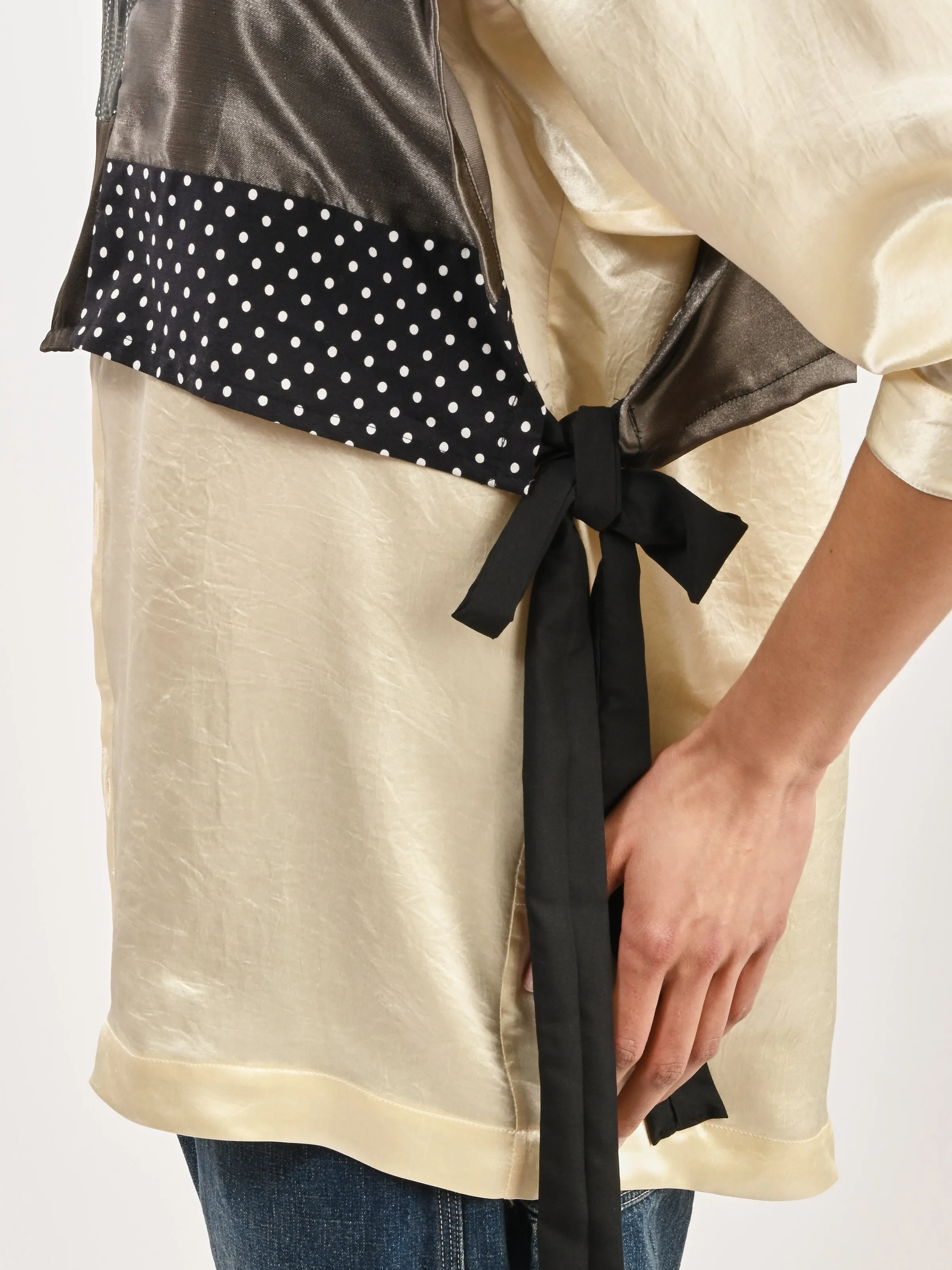 Black/Grey Patchwork Dickie