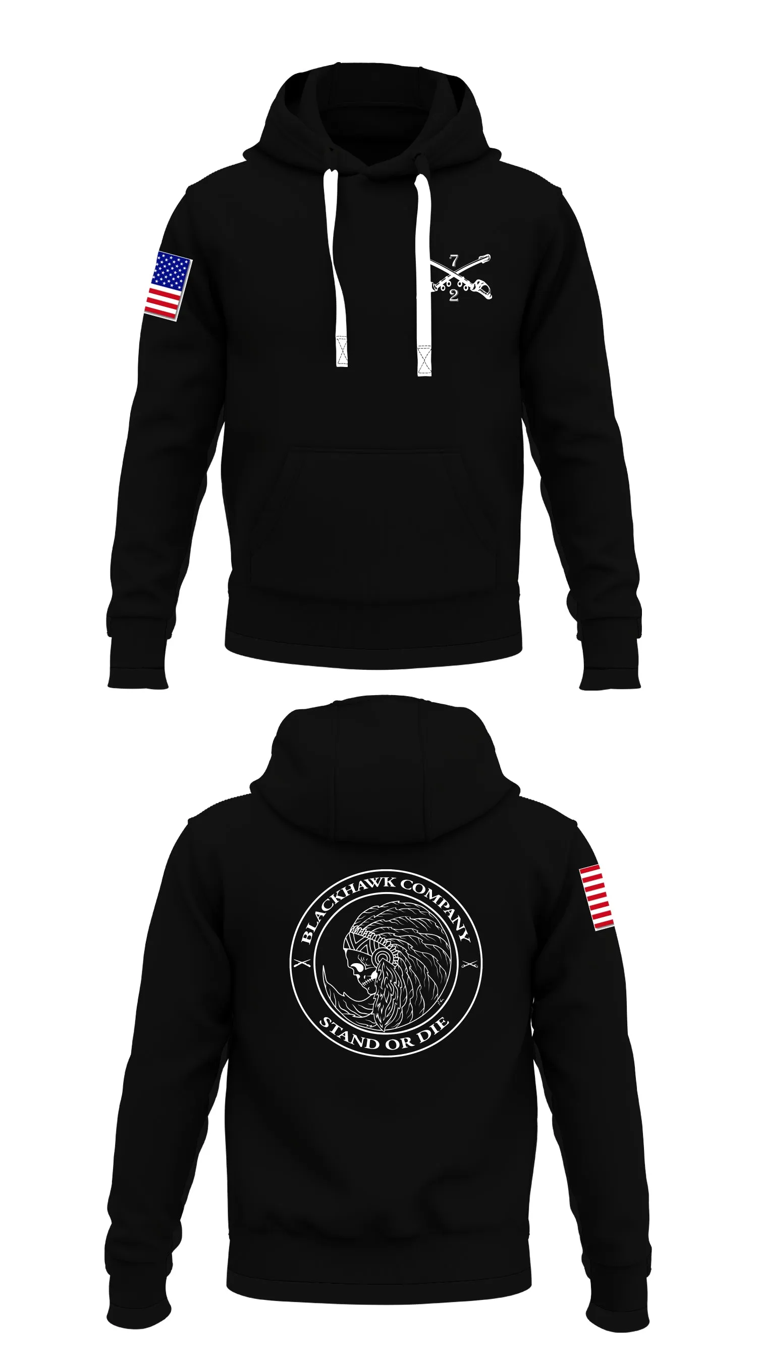 Blackhawk Company, 2-7 CAV, 3ABCT, 1CD Store 1  Core Men's Hooded Performance Sweatshirt - 83740790504