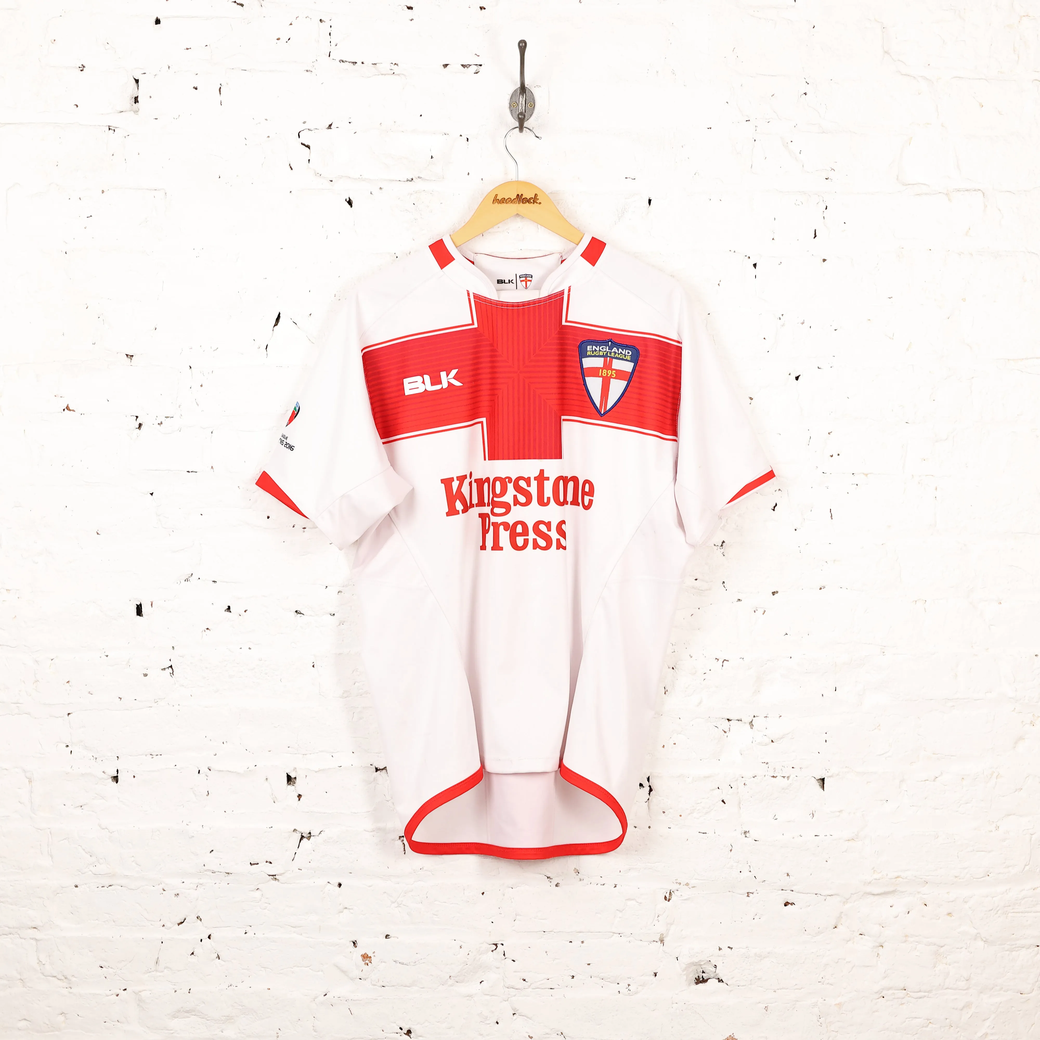 BLK England Rugby League Shirt - White - L