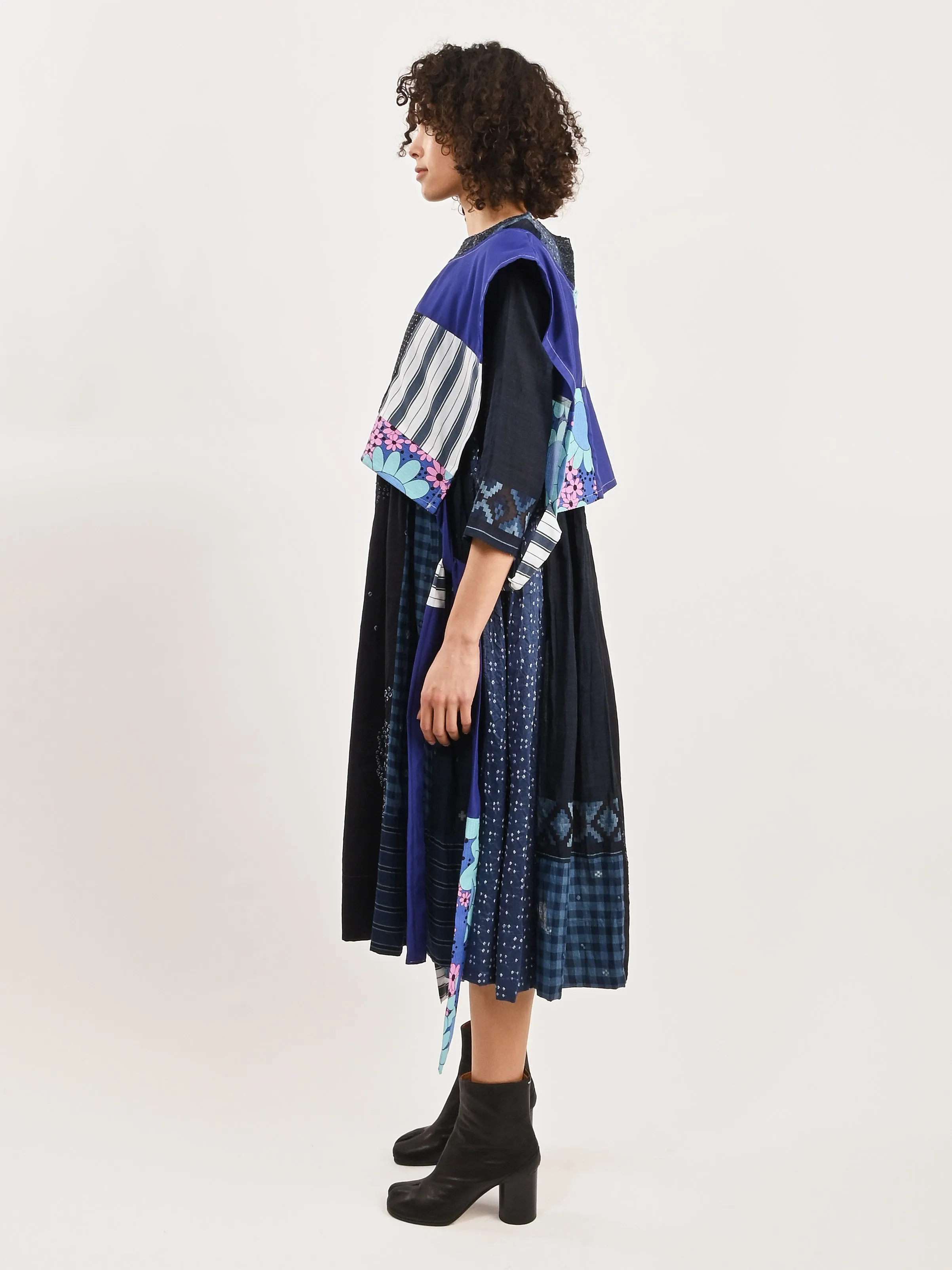 Blue/Floral Patchwork Dickie